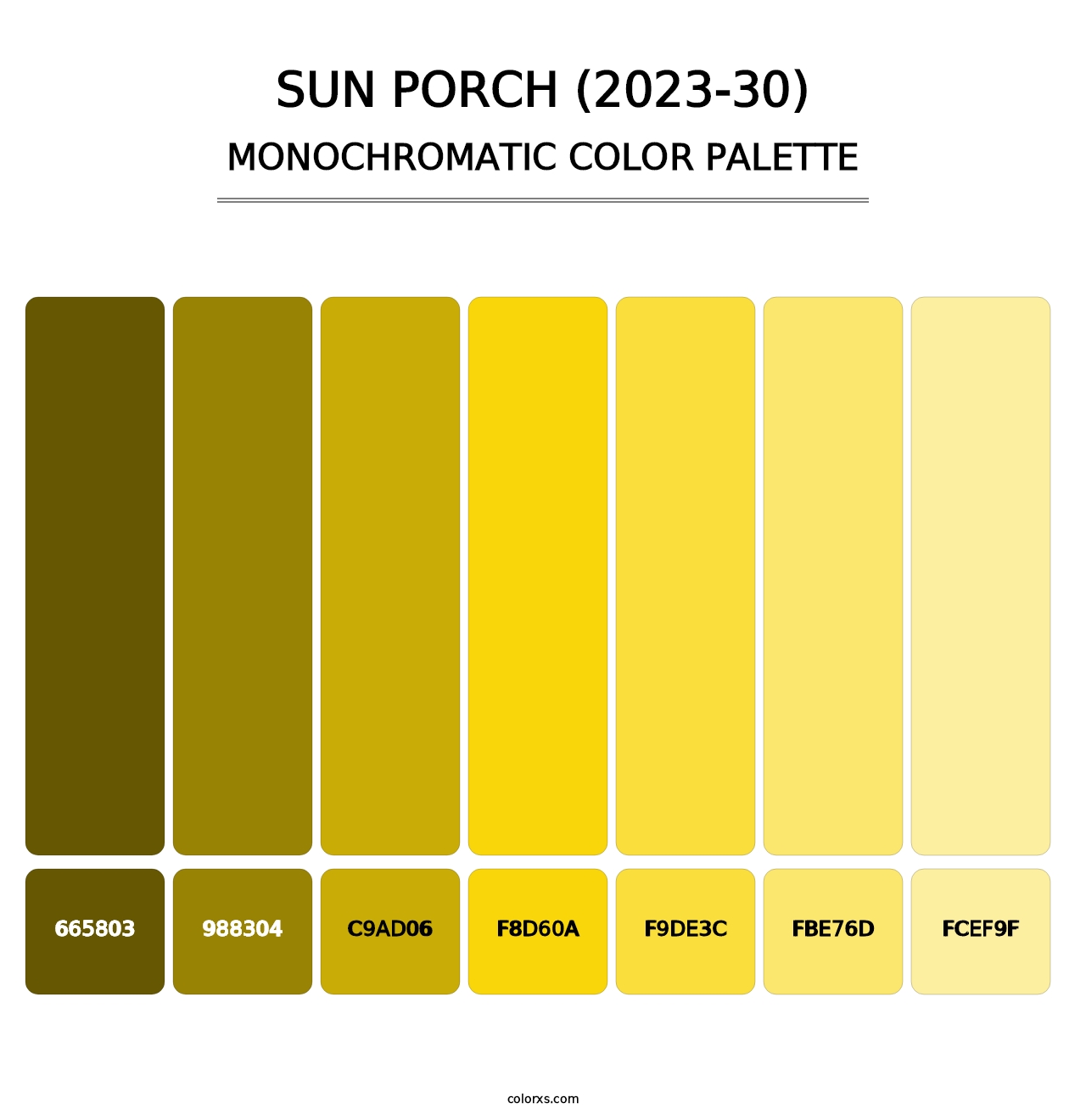 Sun Porch (2023-30) - Monochromatic Color Palette