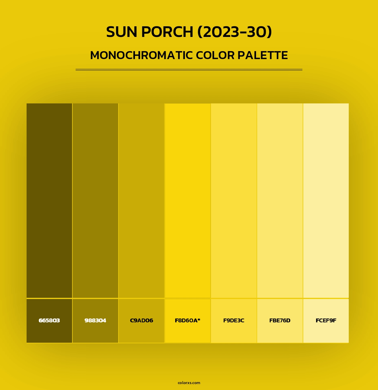Sun Porch (2023-30) - Monochromatic Color Palette