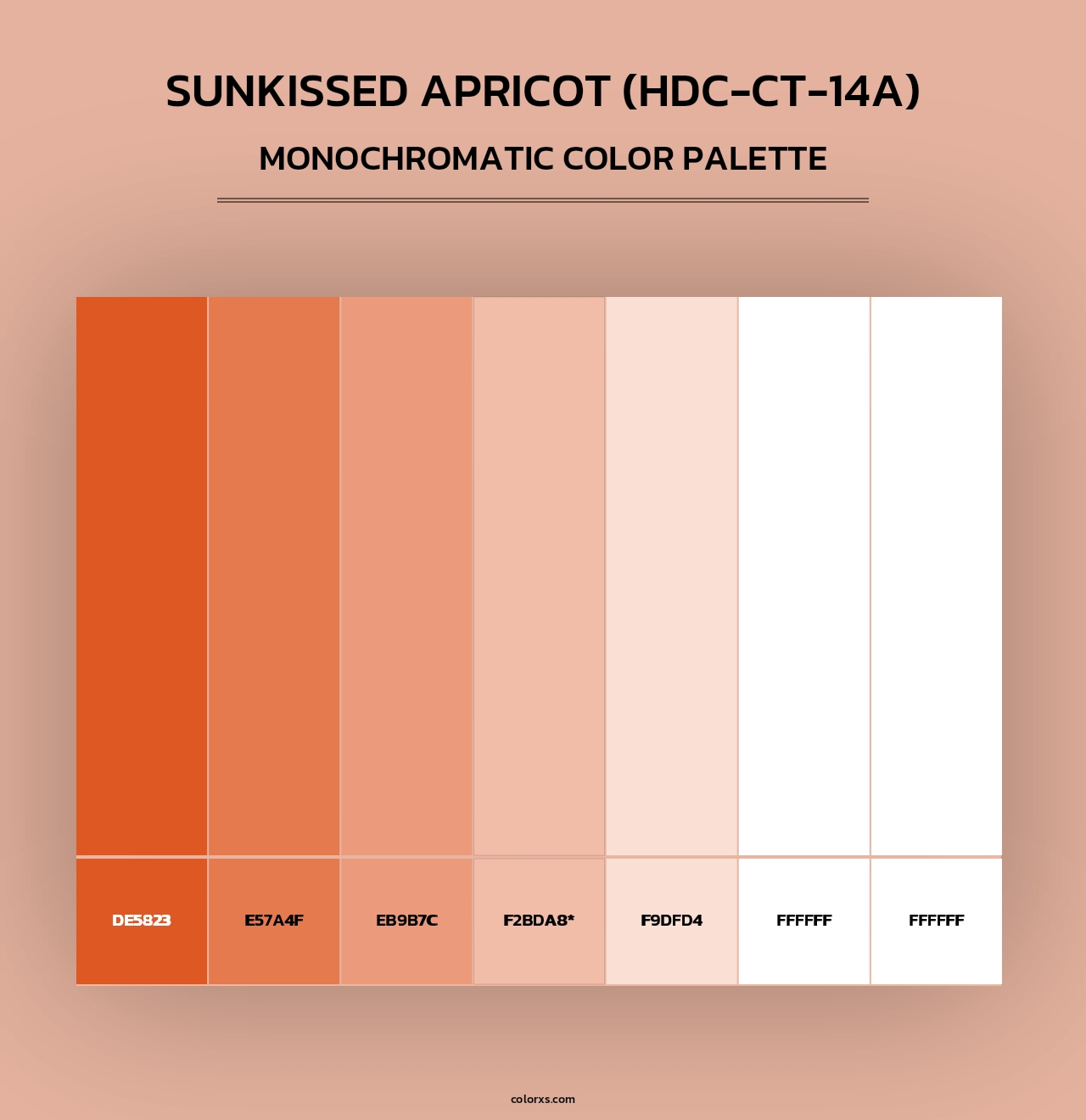 Sunkissed Apricot (HDC-CT-14A) - Monochromatic Color Palette
