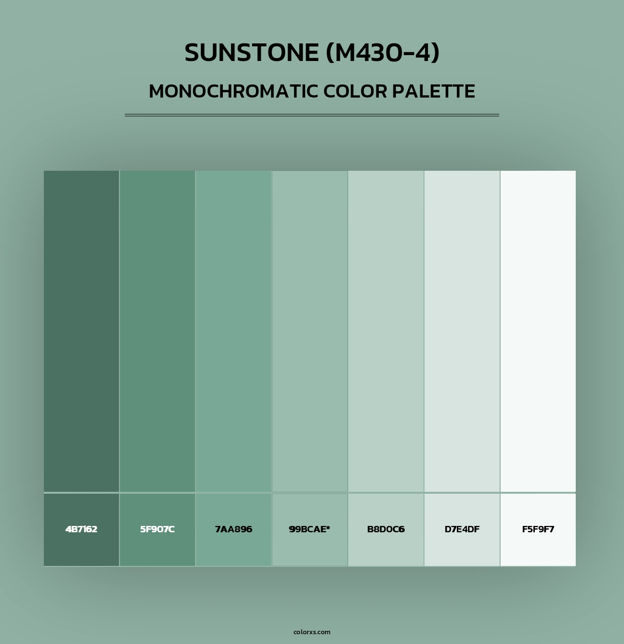 Sunstone (M430-4) - Monochromatic Color Palette