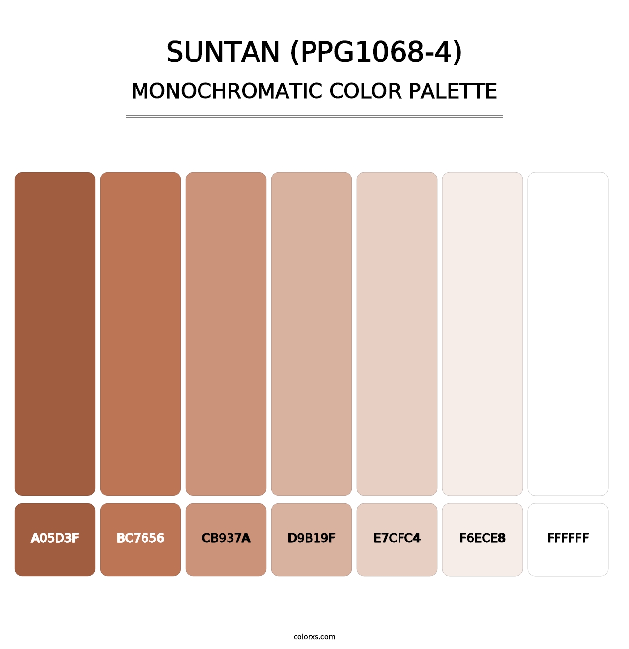 Suntan (PPG1068-4) - Monochromatic Color Palette