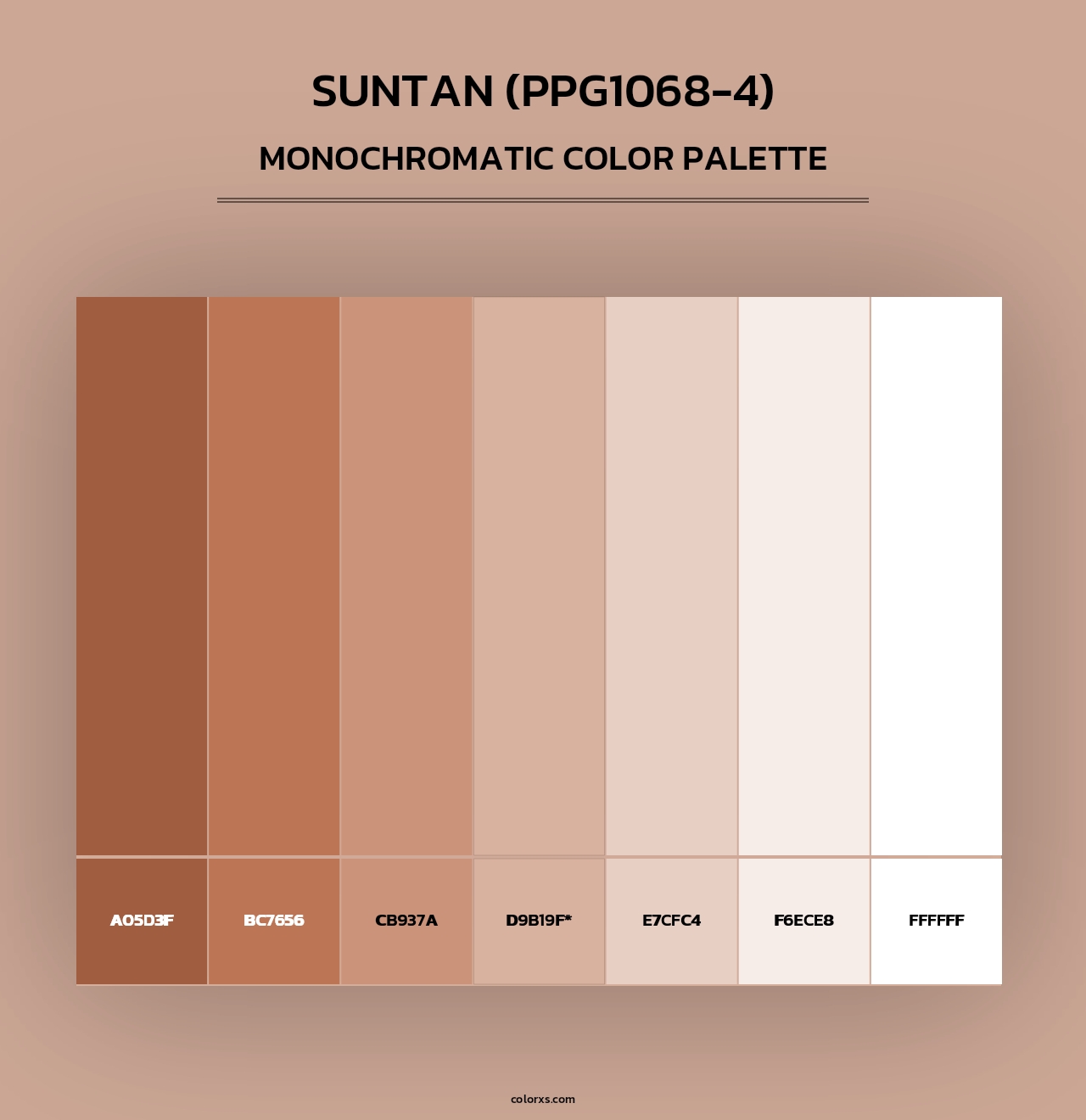 Suntan (PPG1068-4) - Monochromatic Color Palette