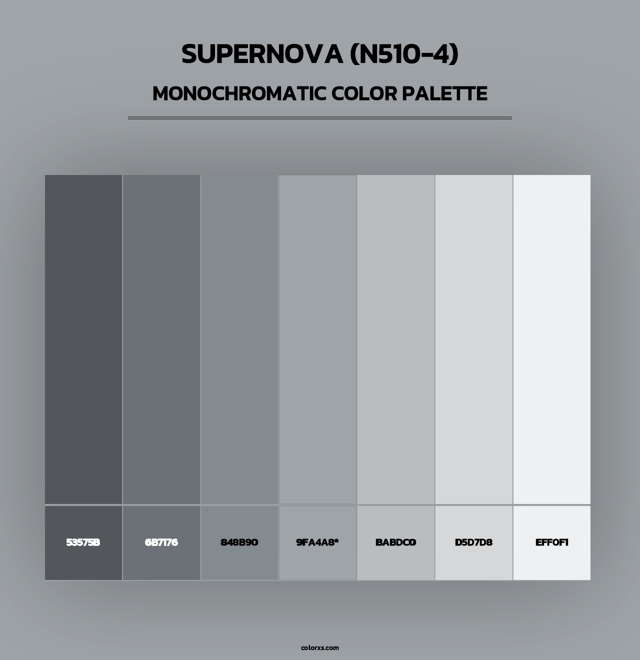 Supernova (N510-4) - Monochromatic Color Palette