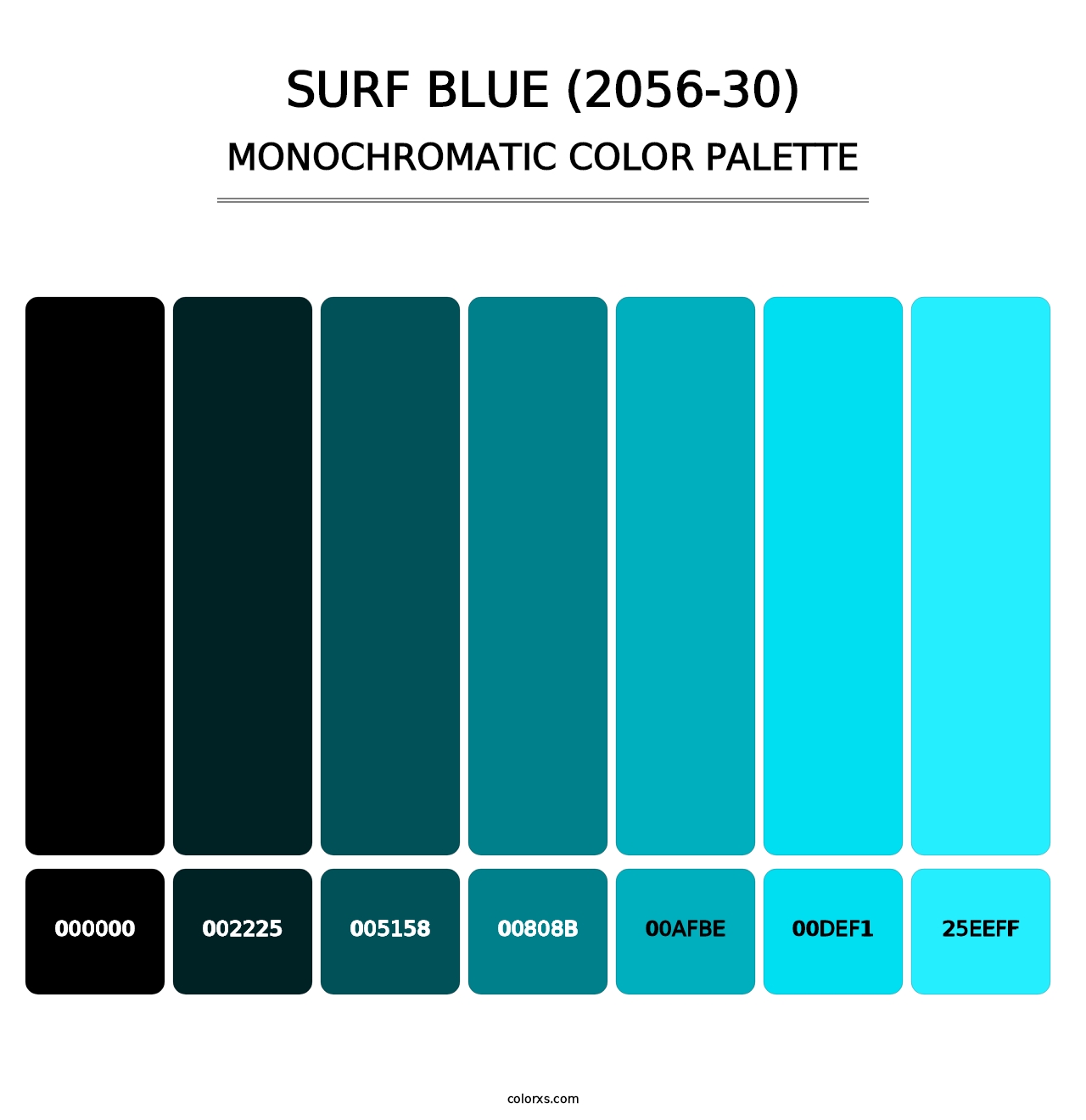 Surf Blue (2056-30) - Monochromatic Color Palette