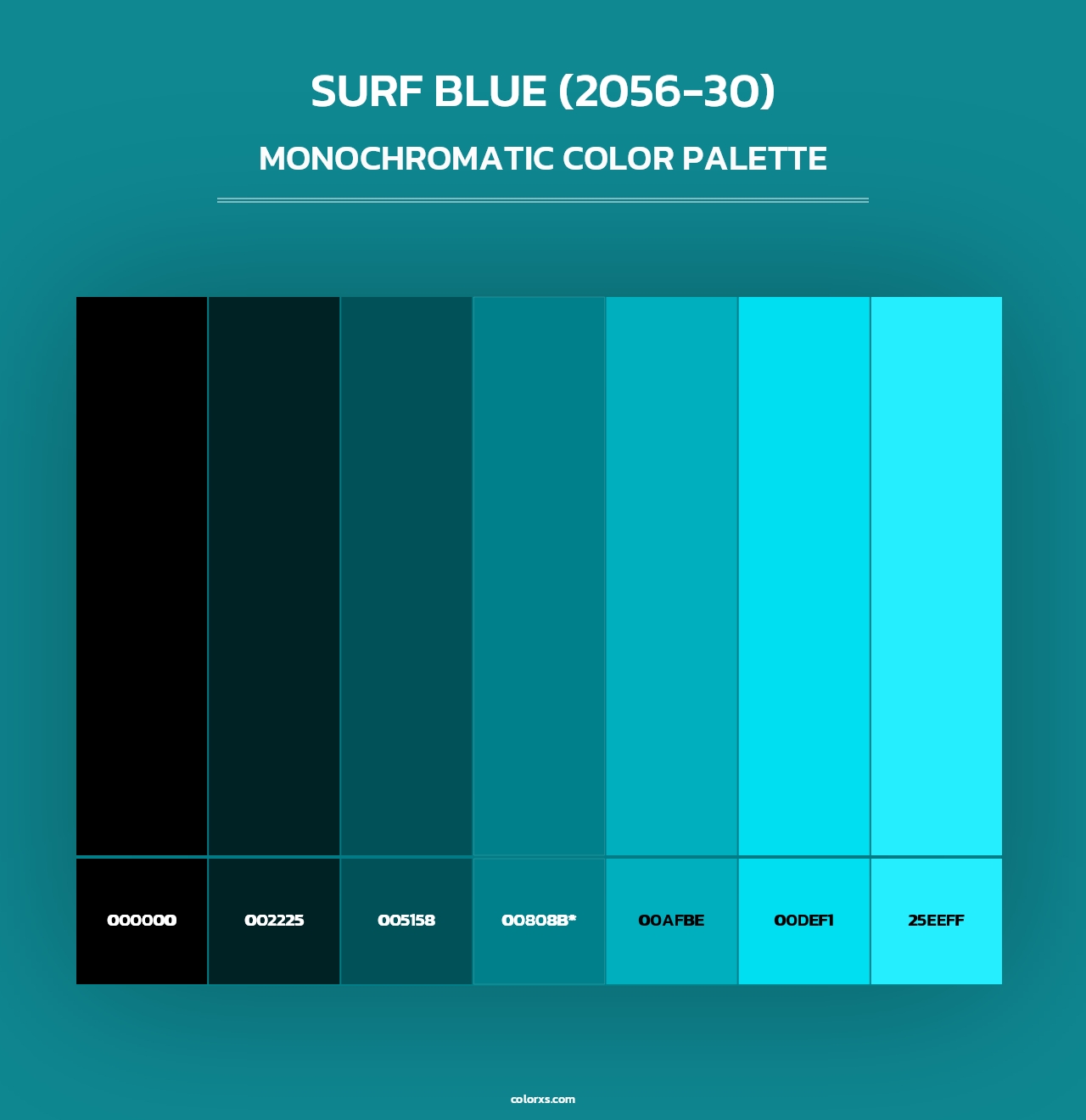 Surf Blue (2056-30) - Monochromatic Color Palette