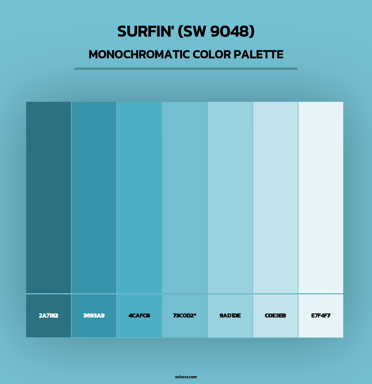 Surfin' (SW 9048) - Monochromatic Color Palette