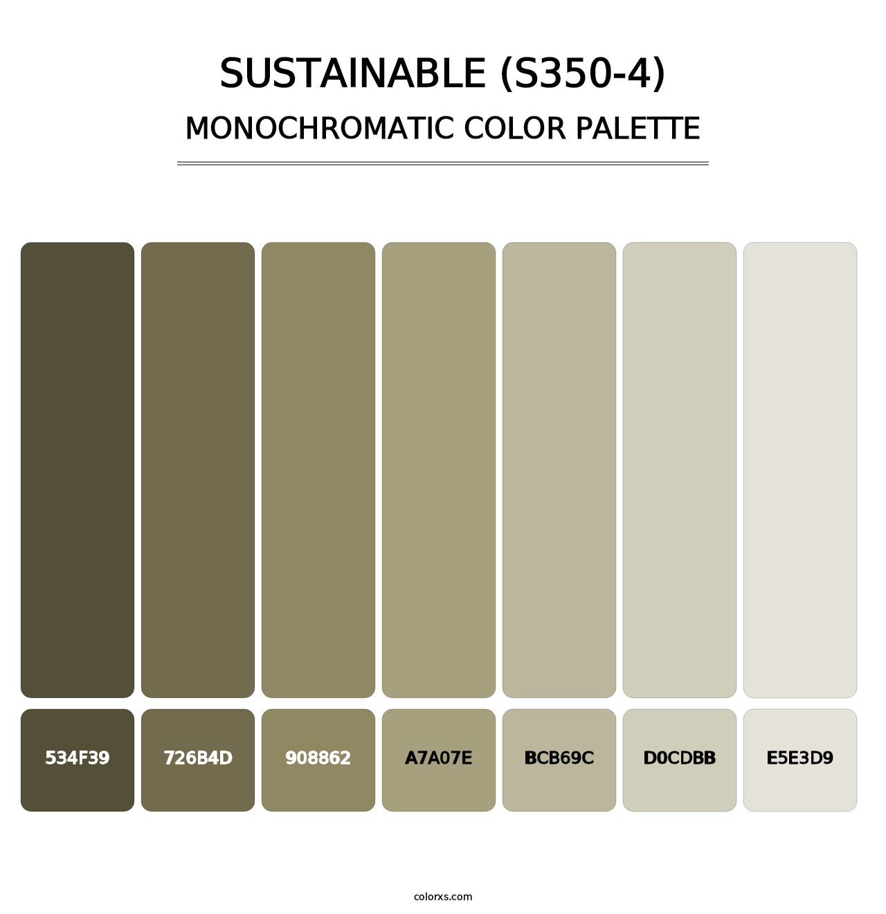 Sustainable (S350-4) - Monochromatic Color Palette