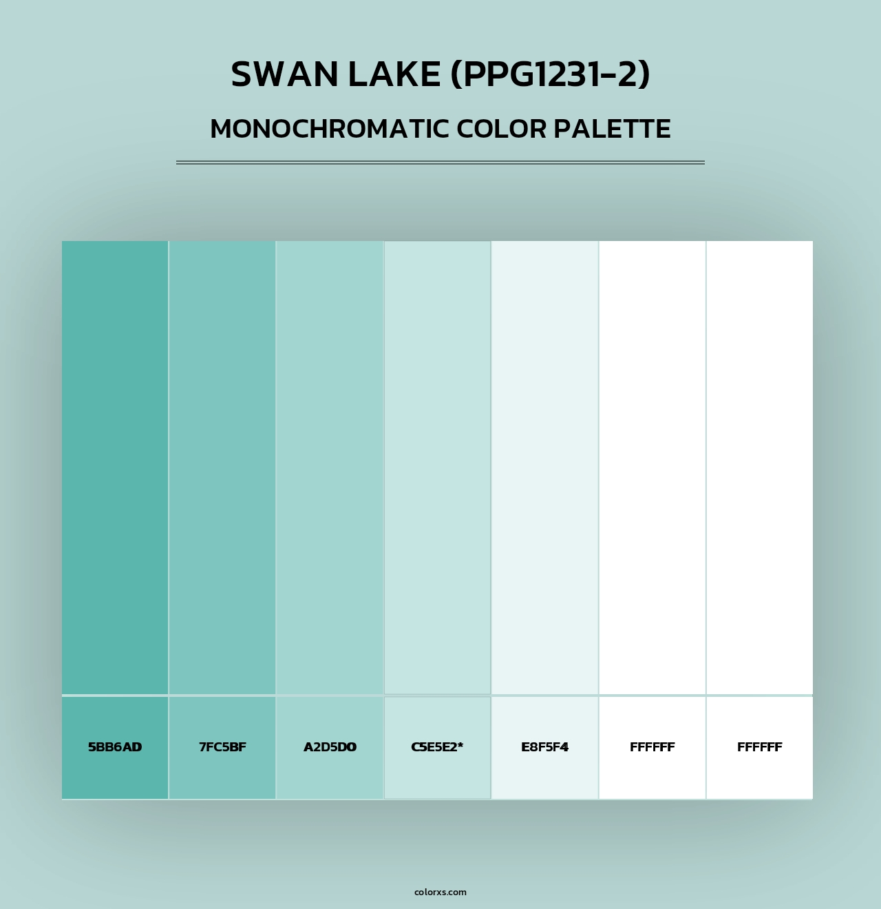Swan Lake (PPG1231-2) - Monochromatic Color Palette