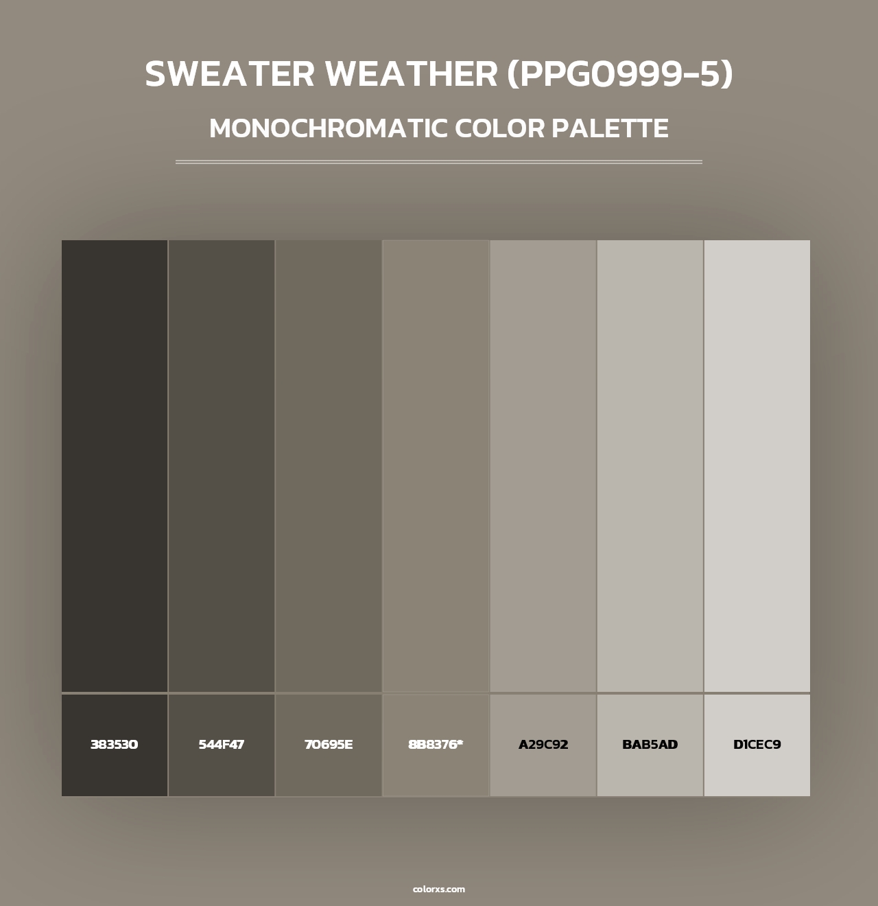 Sweater Weather (PPG0999-5) - Monochromatic Color Palette