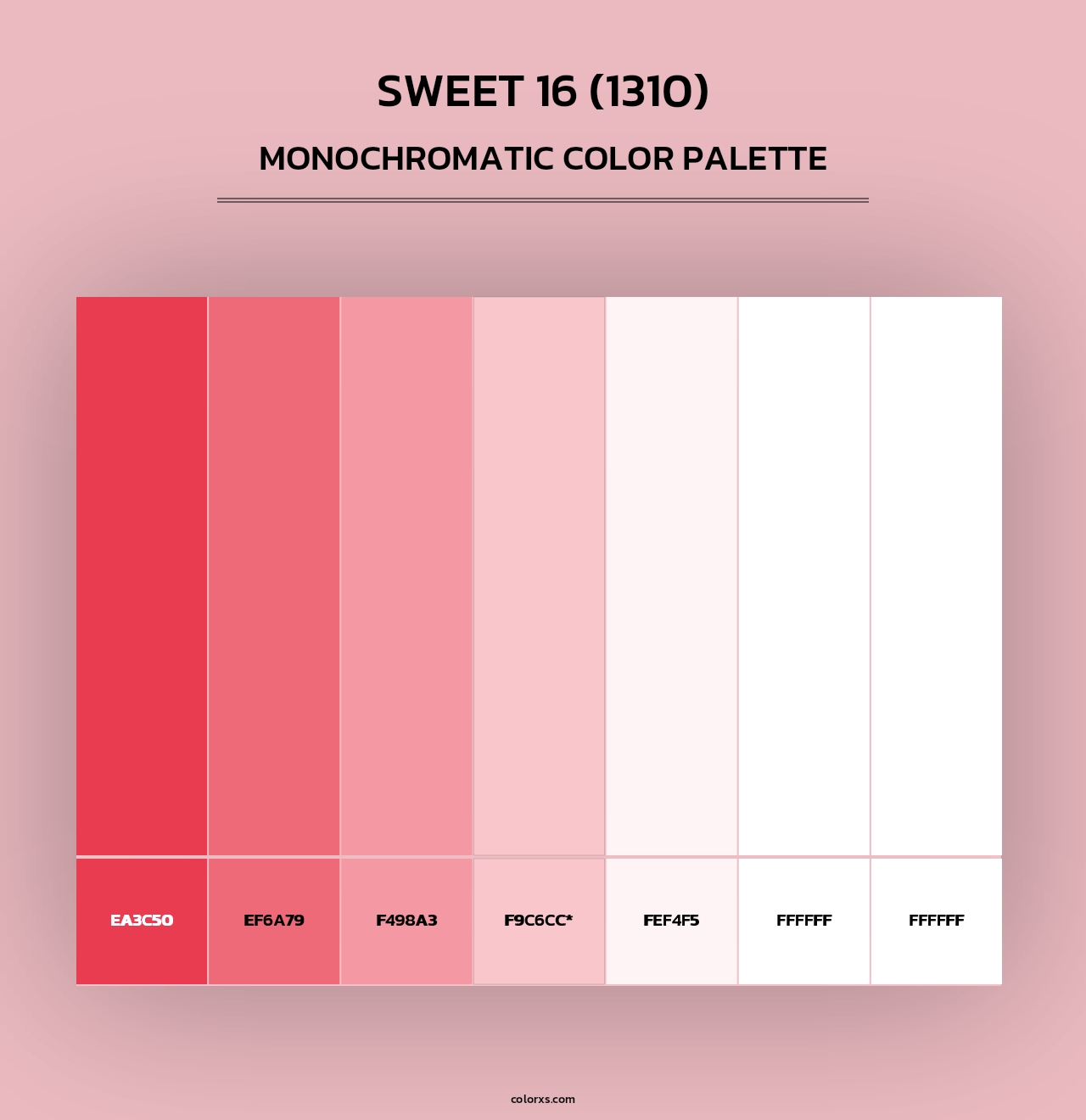Sweet 16 (1310) - Monochromatic Color Palette
