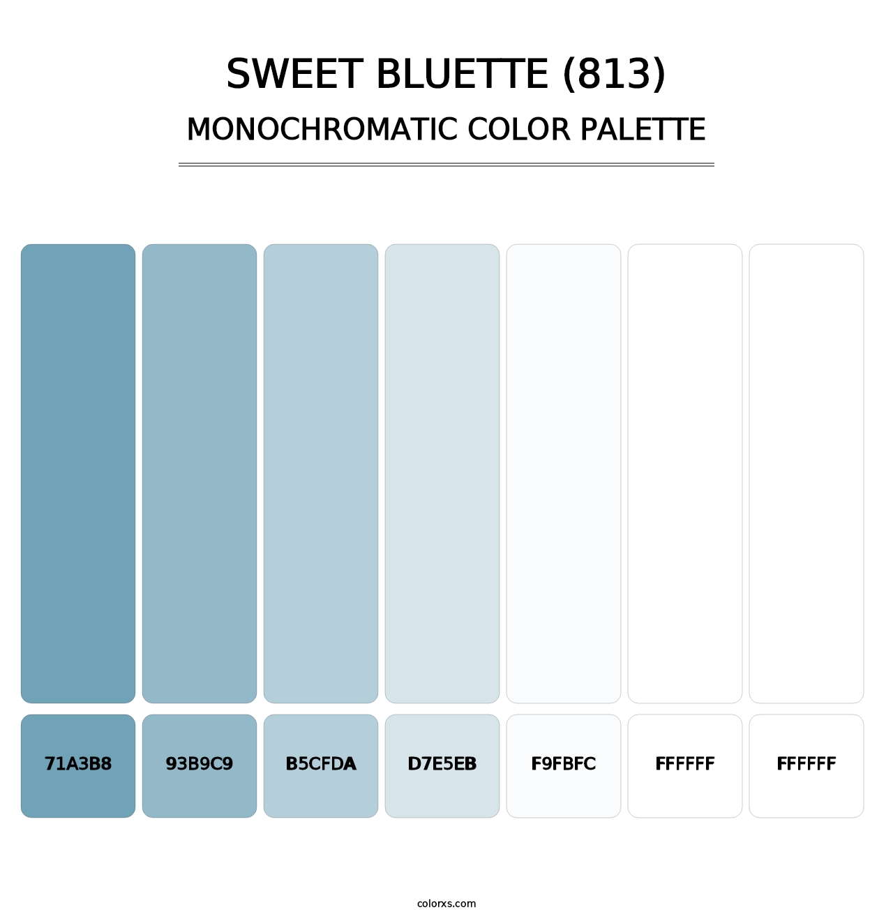 Sweet Bluette (813) - Monochromatic Color Palette