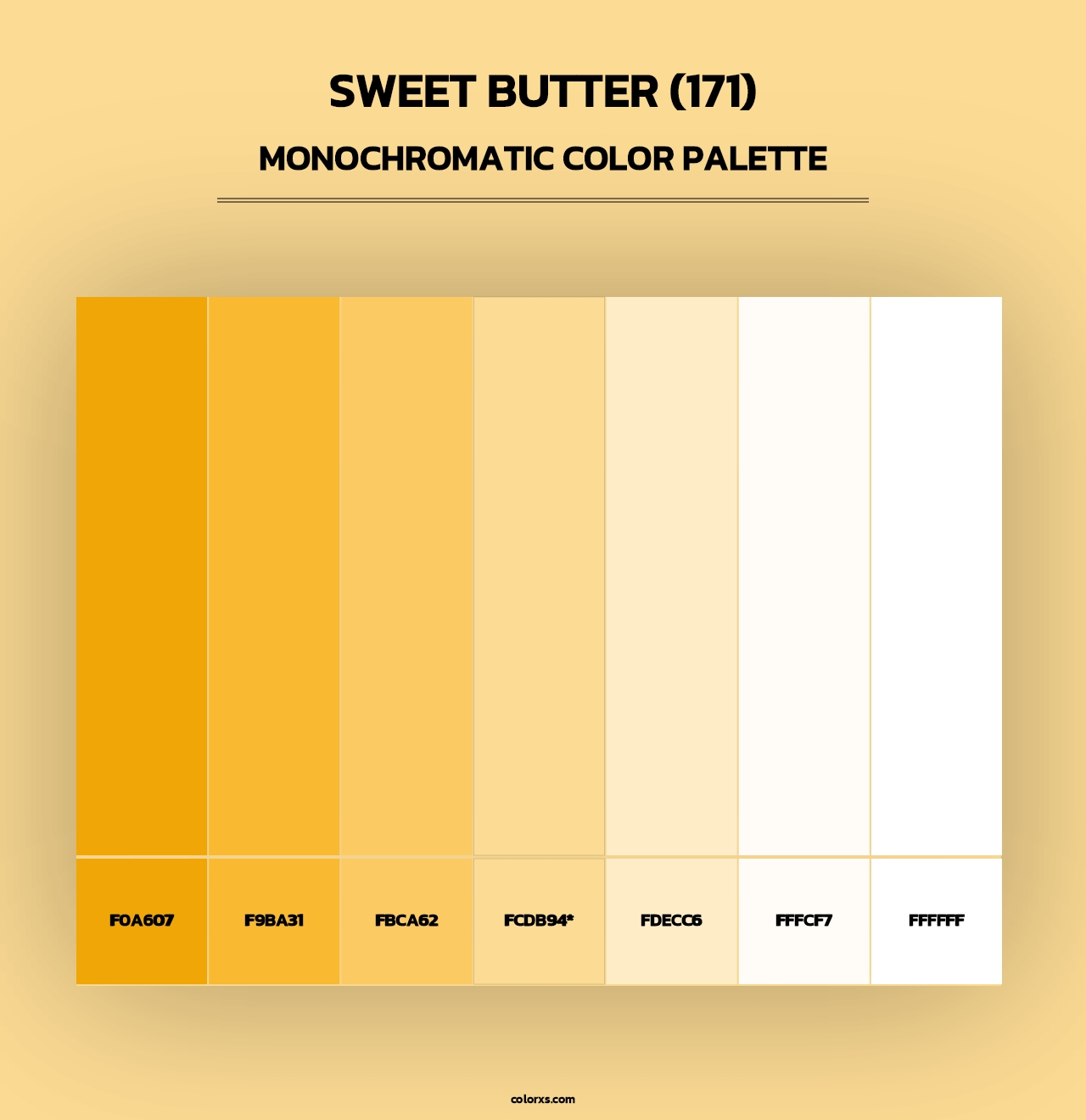Sweet Butter (171) - Monochromatic Color Palette