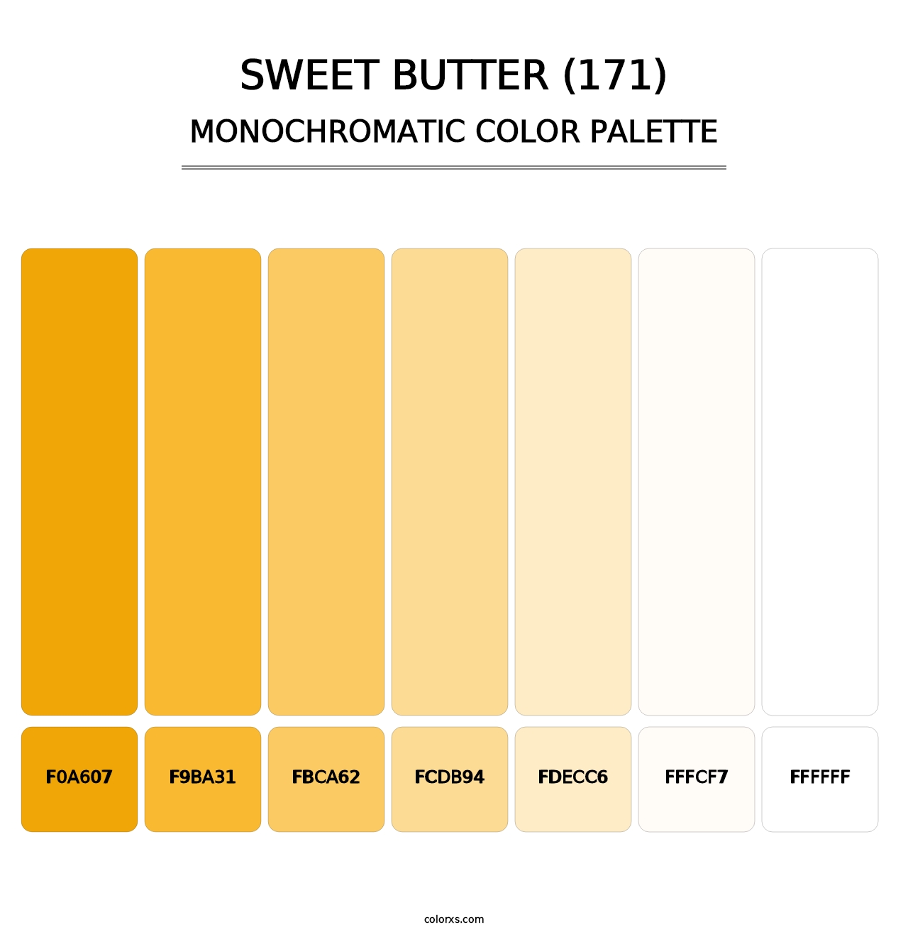 Sweet Butter (171) - Monochromatic Color Palette