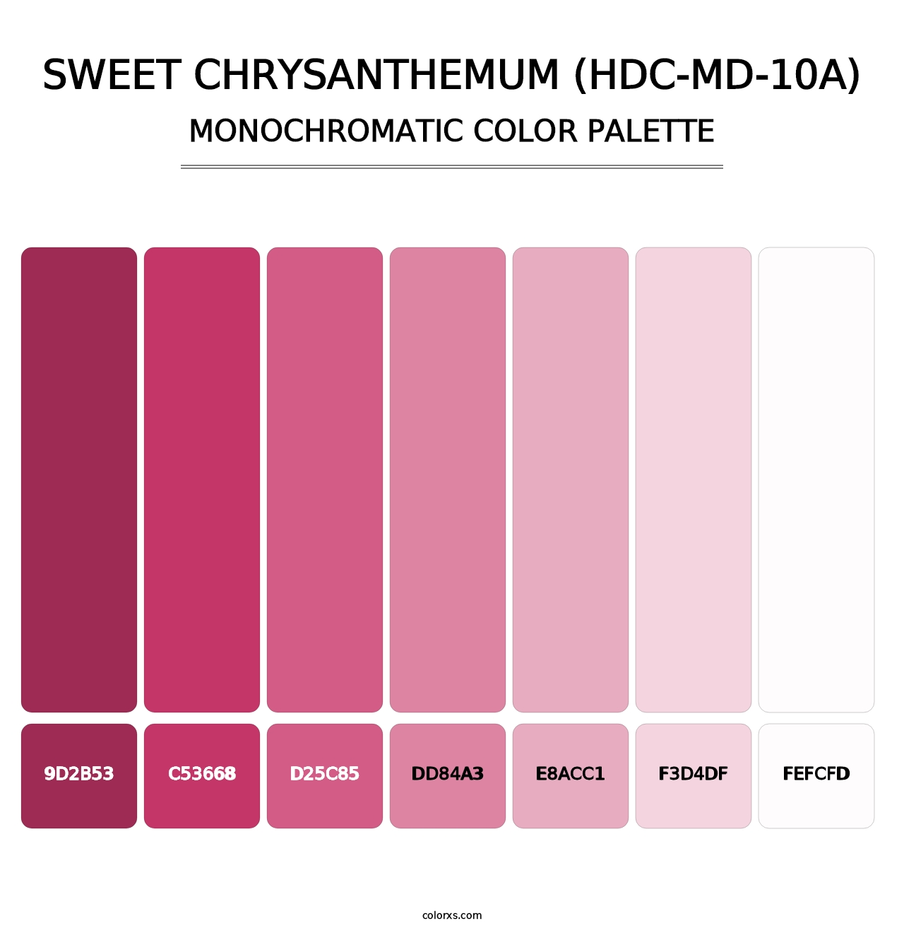 Sweet Chrysanthemum (HDC-MD-10A) - Monochromatic Color Palette