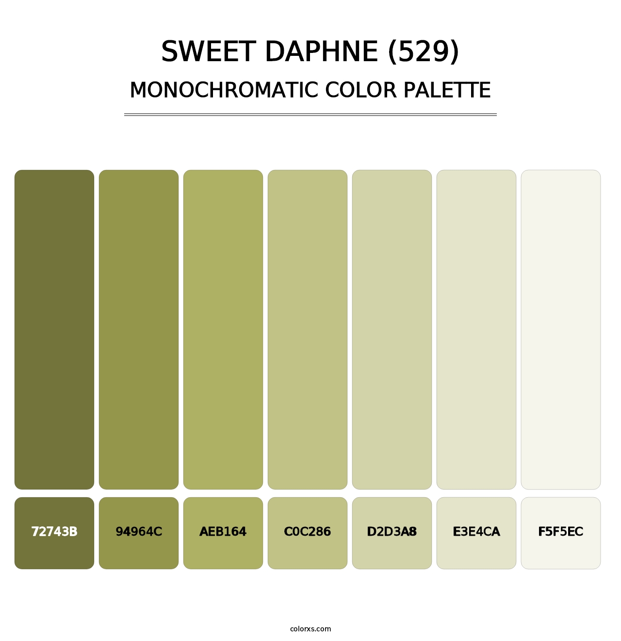 Sweet Daphne (529) - Monochromatic Color Palette