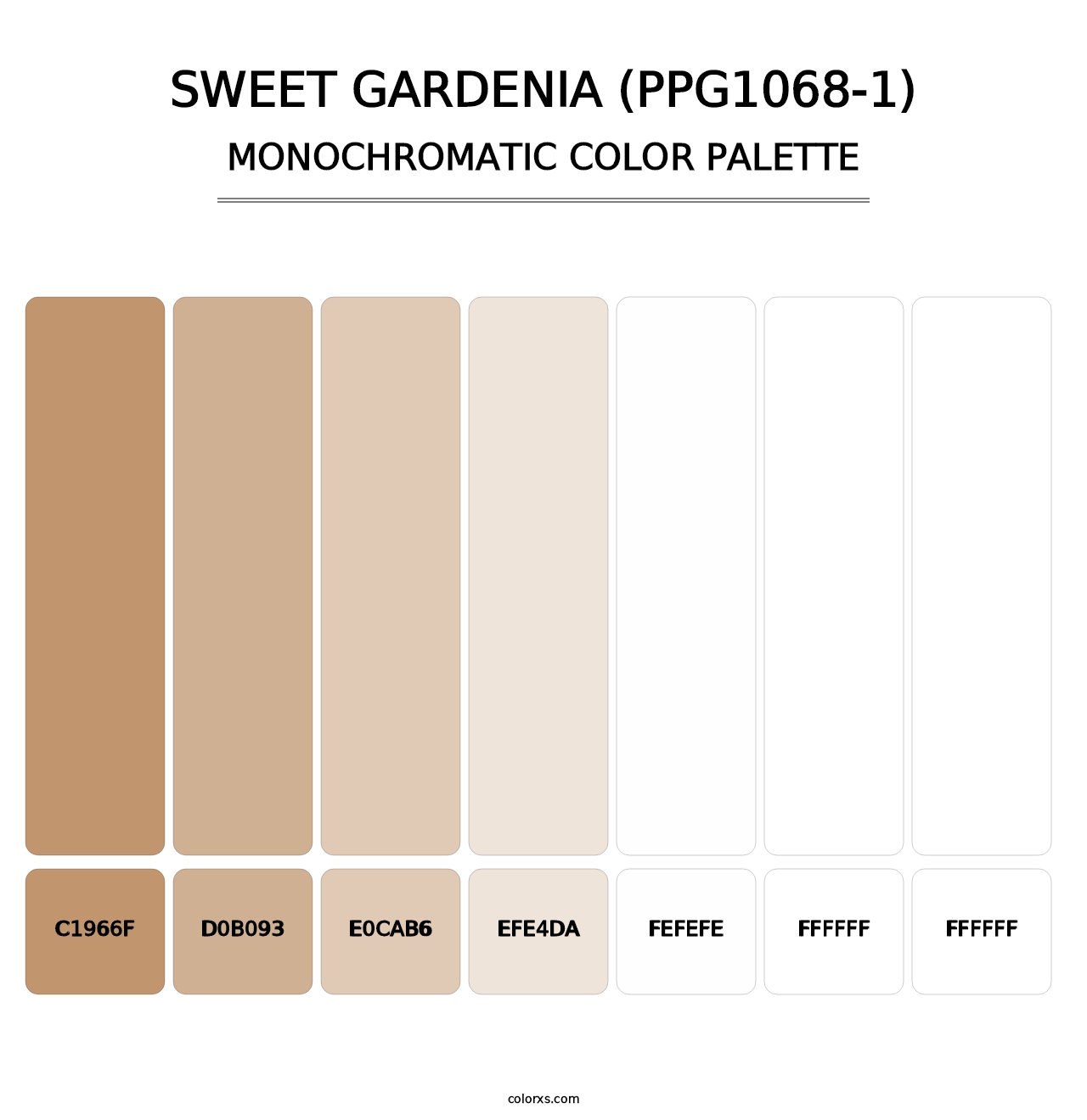 Sweet Gardenia (PPG1068-1) - Monochromatic Color Palette