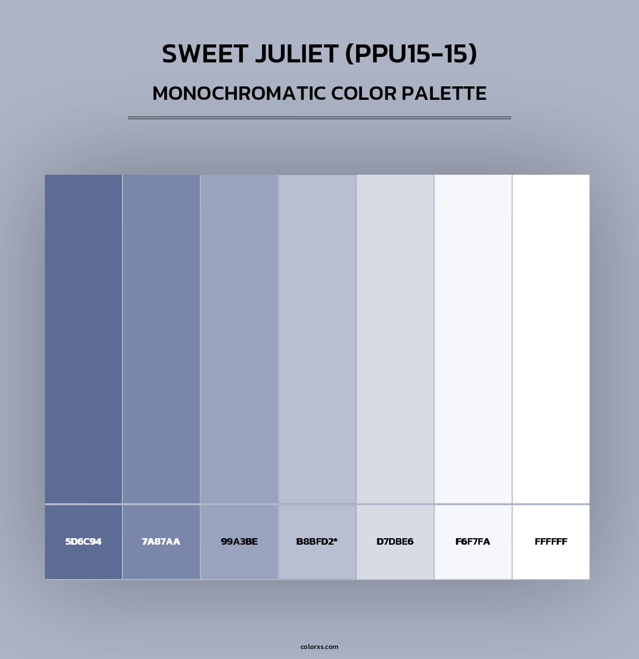 Sweet Juliet (PPU15-15) - Monochromatic Color Palette