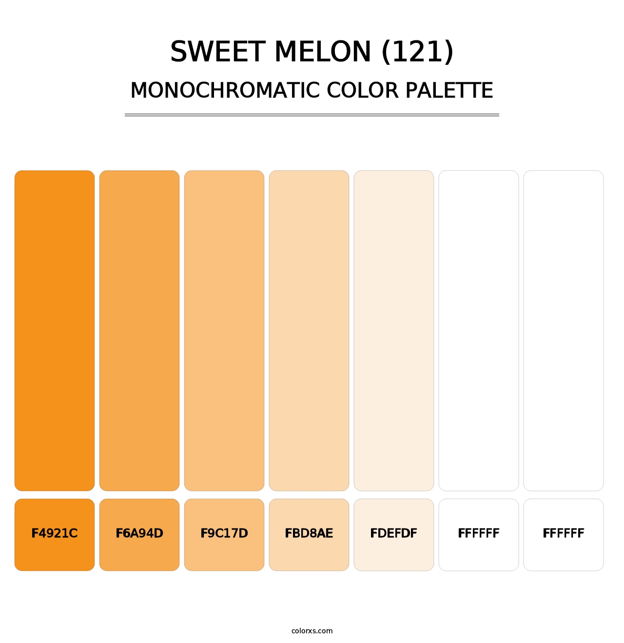 Sweet Melon (121) - Monochromatic Color Palette