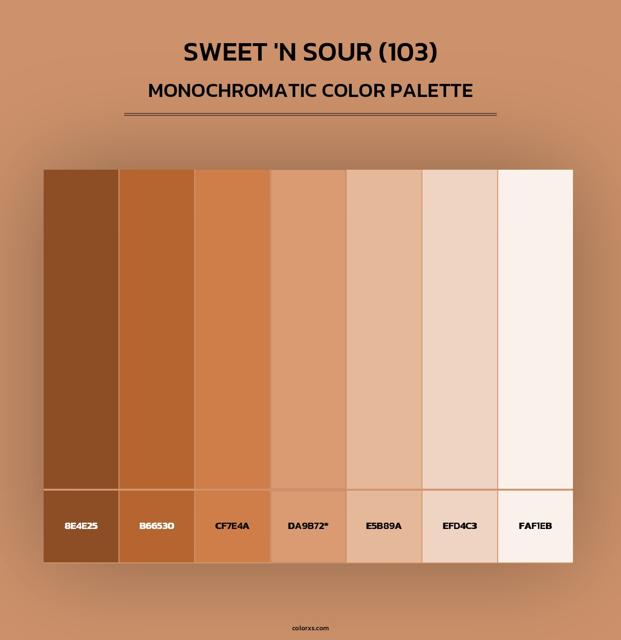 Sweet 'n Sour (103) - Monochromatic Color Palette