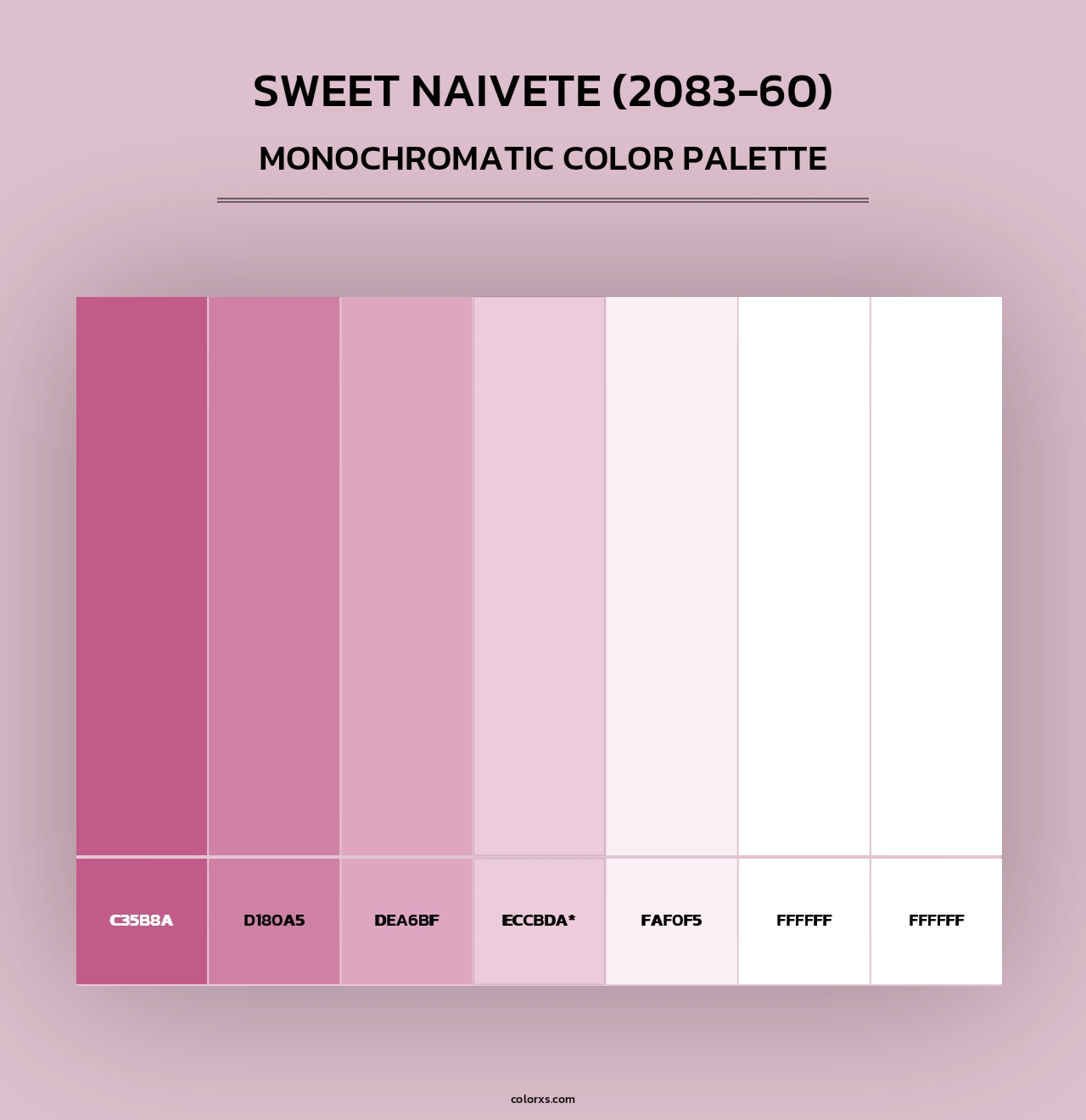 Sweet Naivete (2083-60) - Monochromatic Color Palette