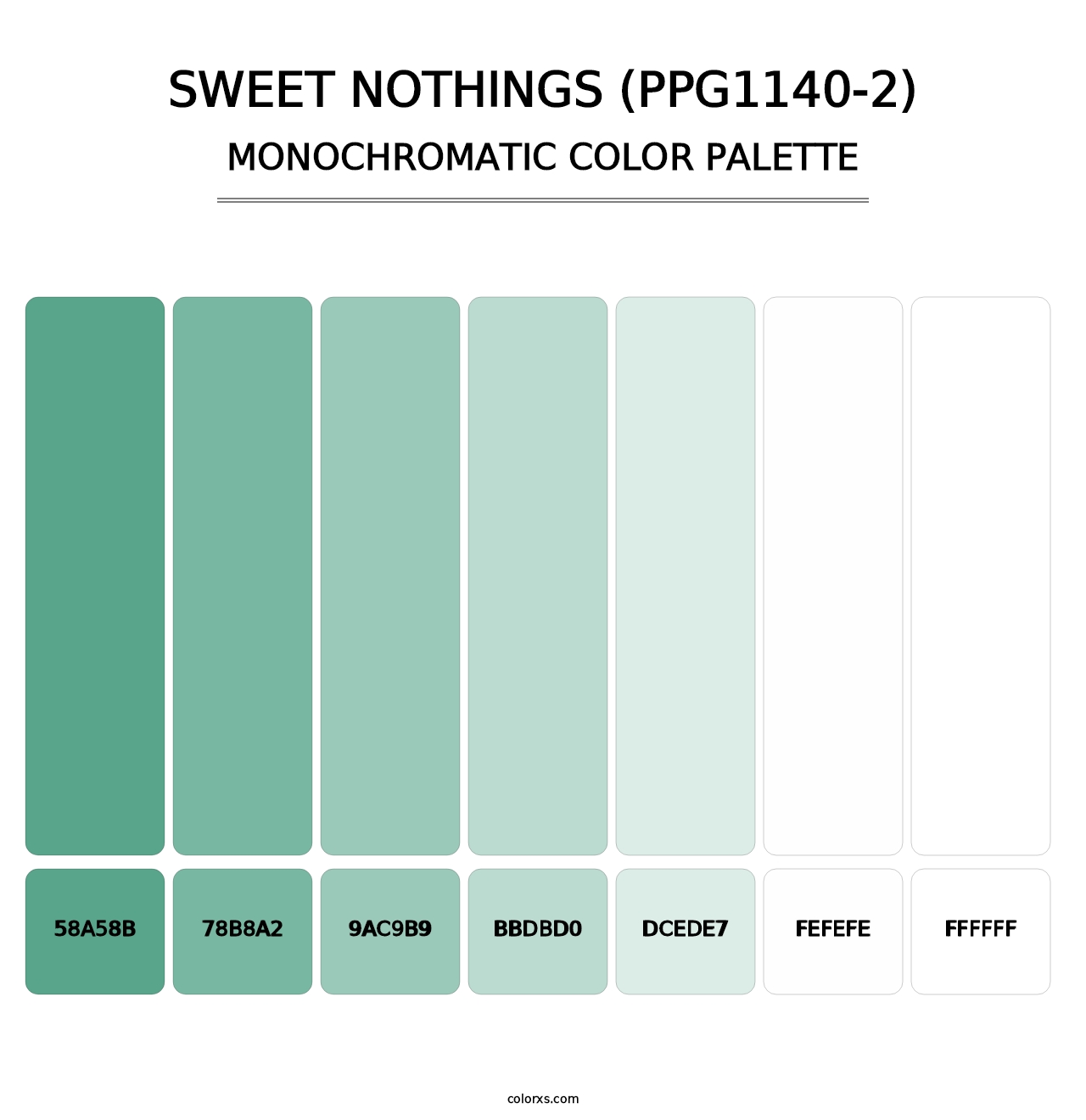 Sweet Nothings (PPG1140-2) - Monochromatic Color Palette