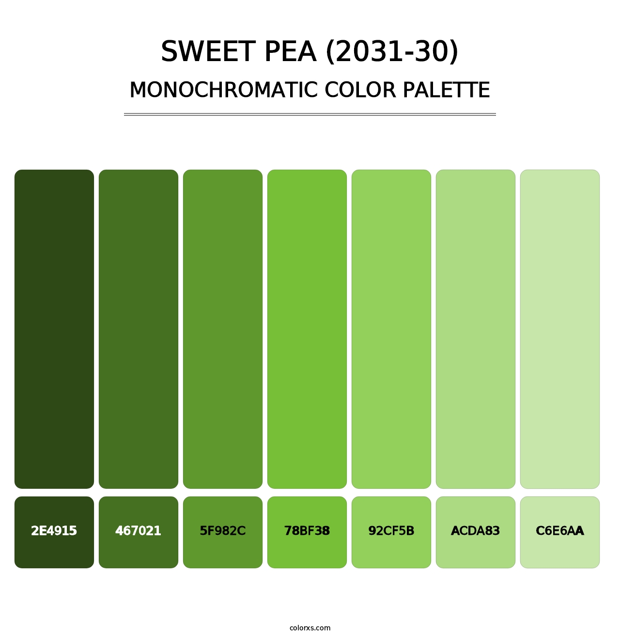 Sweet Pea (2031-30) - Monochromatic Color Palette