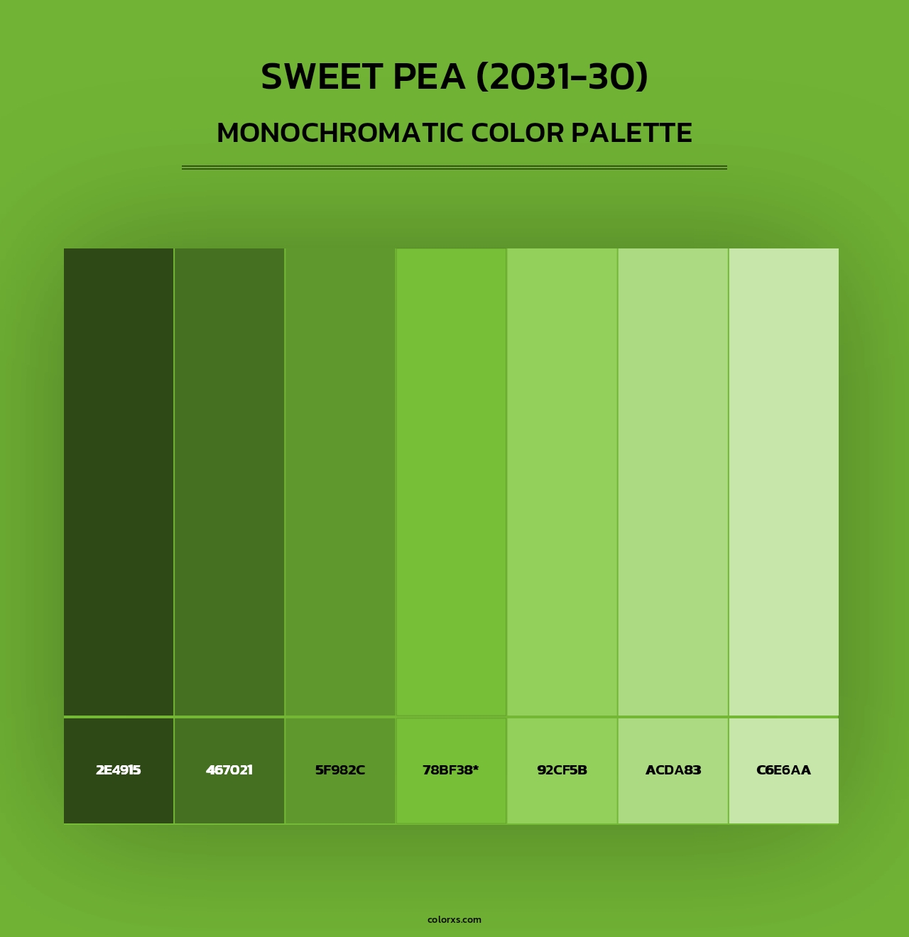 Sweet Pea (2031-30) - Monochromatic Color Palette