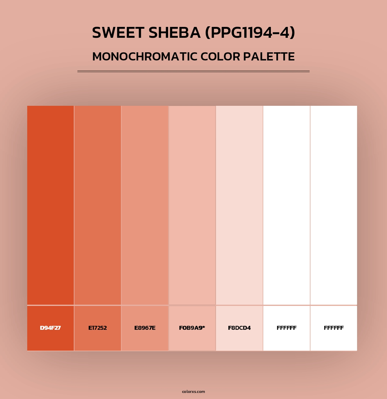 Sweet Sheba (PPG1194-4) - Monochromatic Color Palette