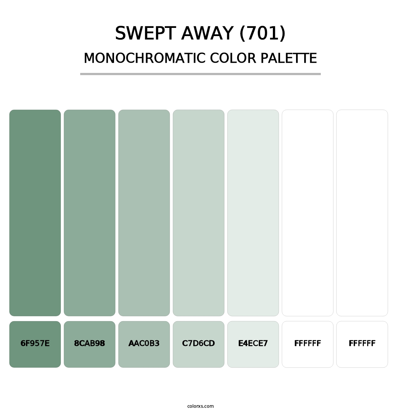 Swept Away (701) - Monochromatic Color Palette