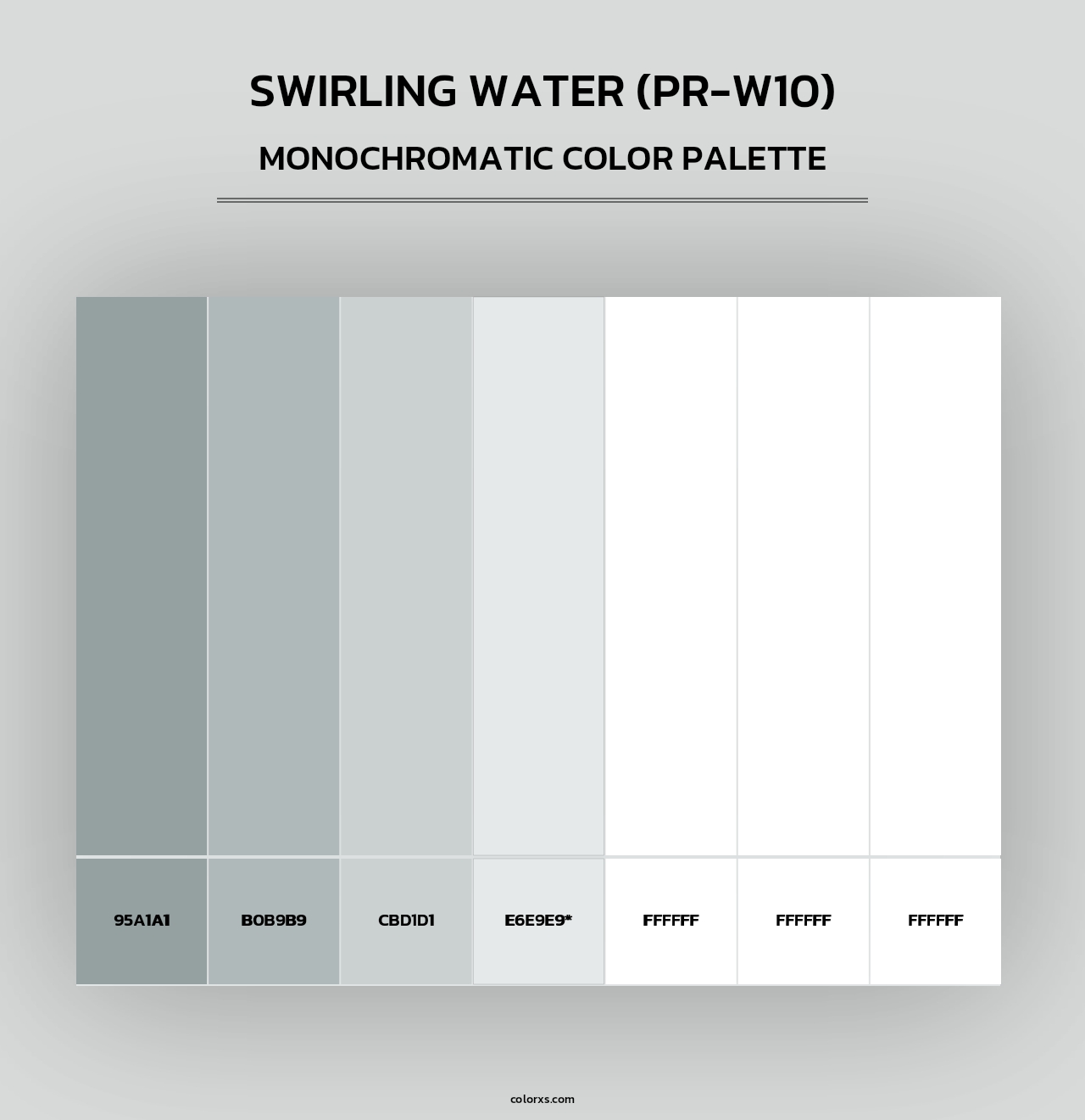 Swirling Water (PR-W10) - Monochromatic Color Palette