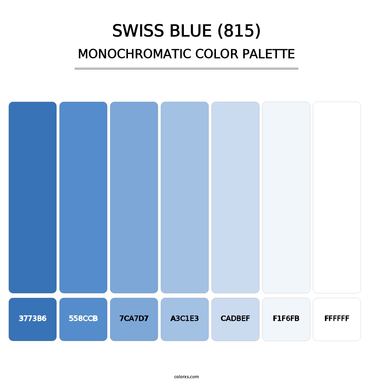 Swiss Blue (815) - Monochromatic Color Palette