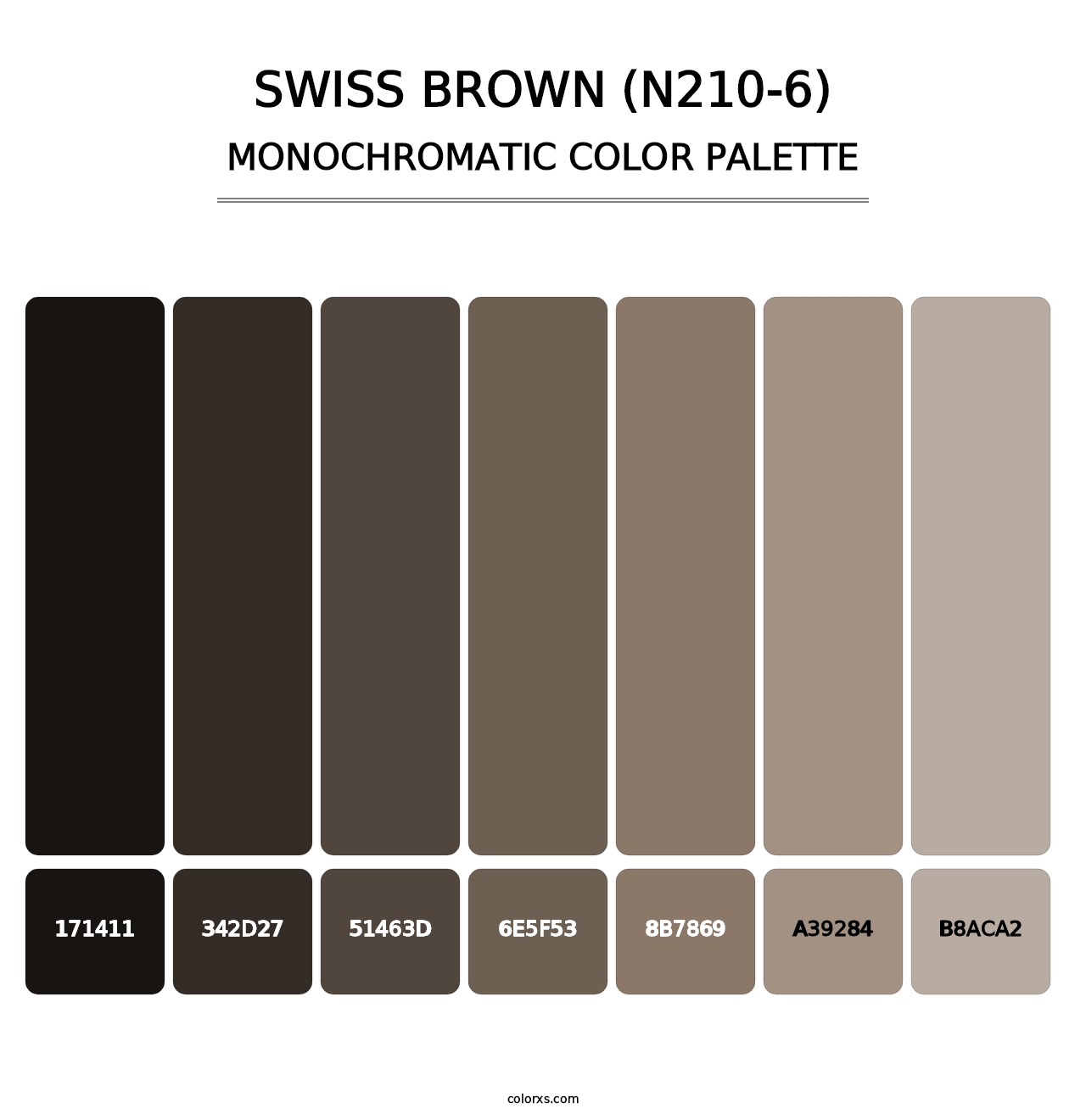 Swiss Brown (N210-6) - Monochromatic Color Palette