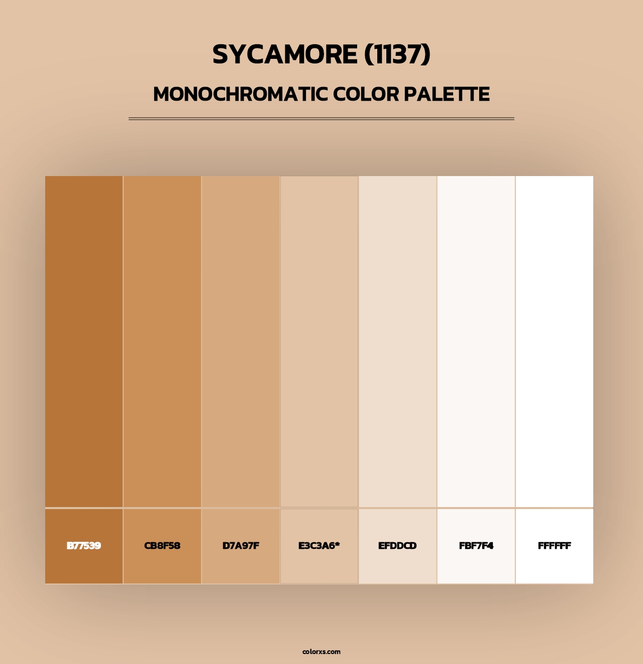 Sycamore (1137) - Monochromatic Color Palette