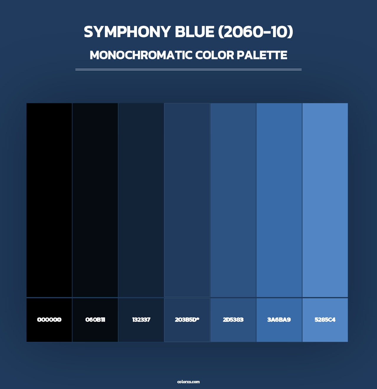 Symphony Blue (2060-10) - Monochromatic Color Palette