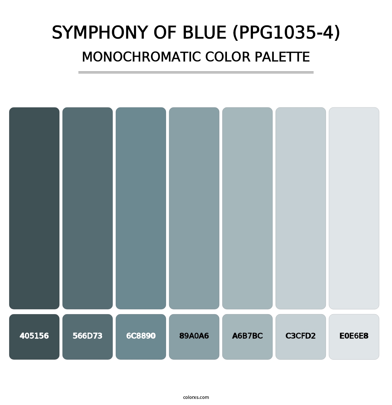 Symphony Of Blue (PPG1035-4) - Monochromatic Color Palette