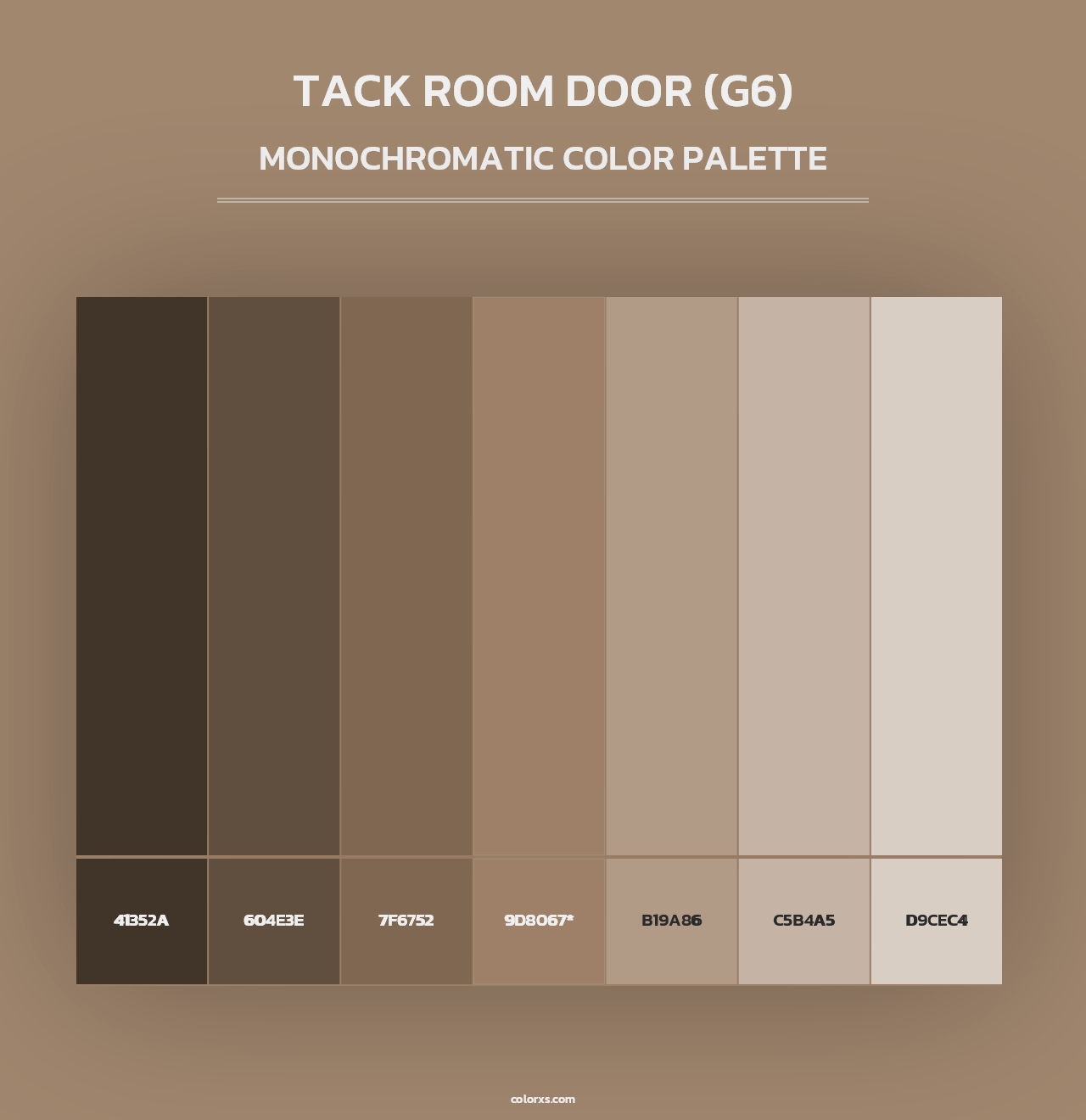 Tack Room Door (G6) - Monochromatic Color Palette
