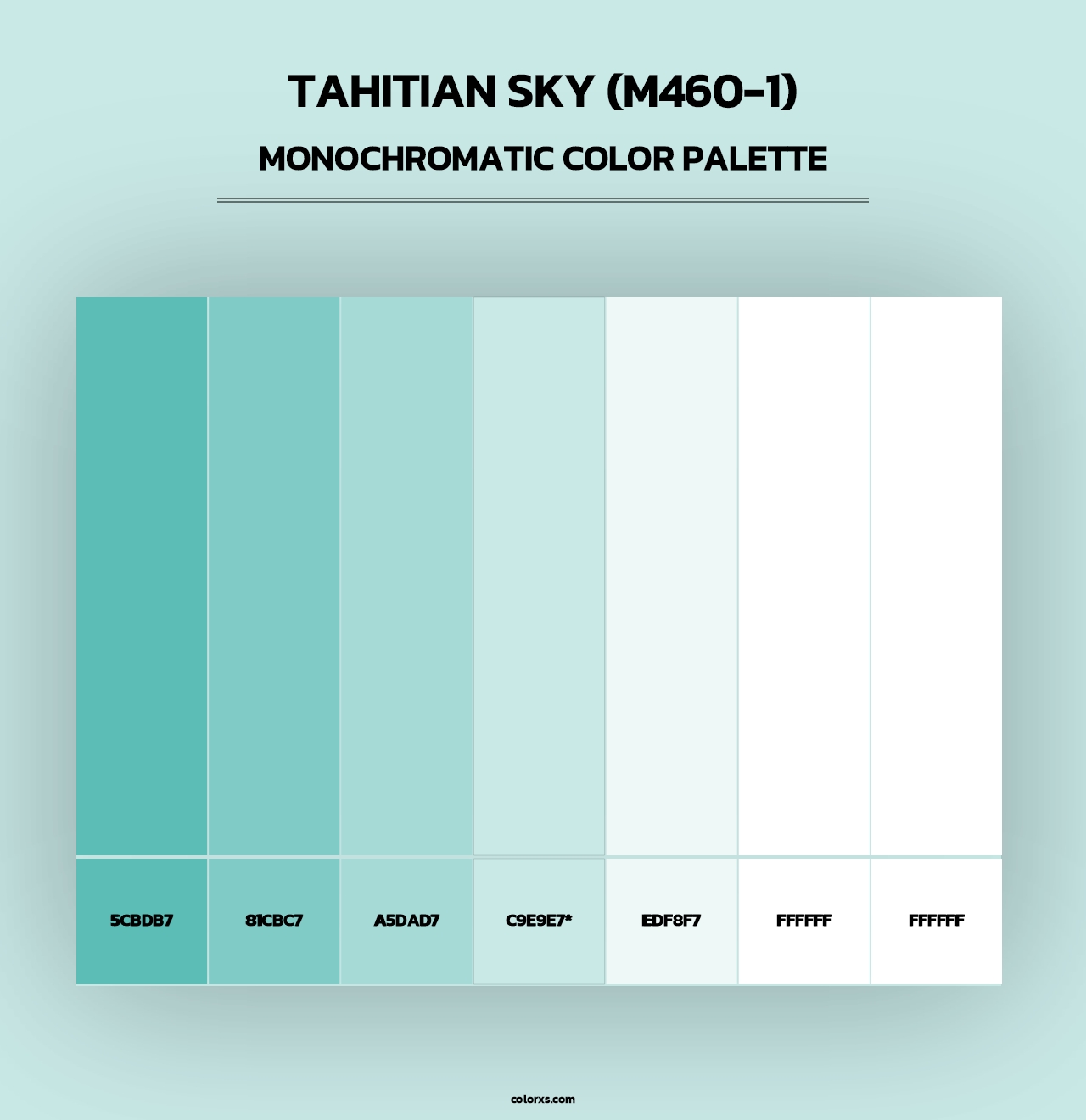 Tahitian Sky (M460-1) - Monochromatic Color Palette