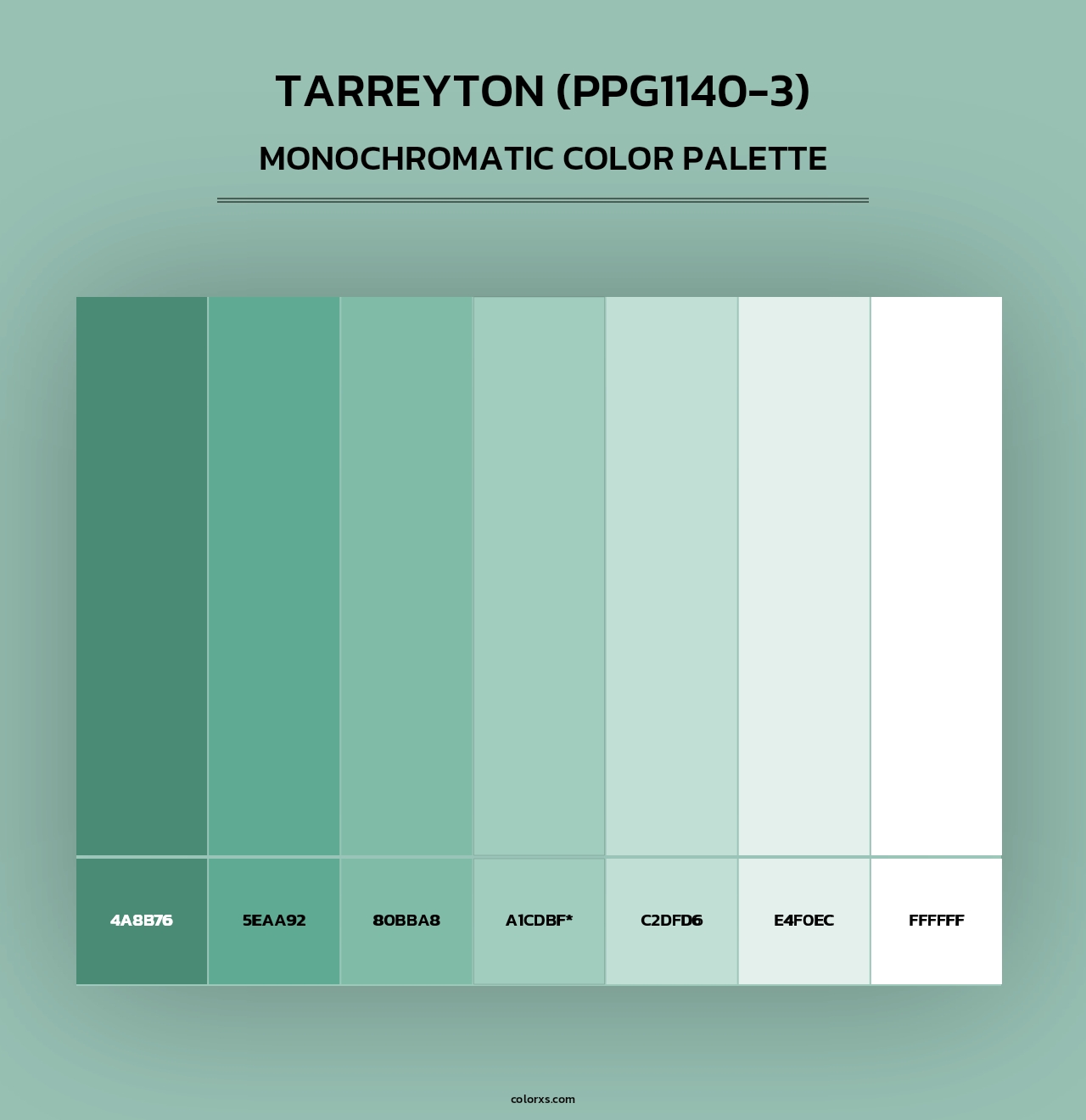 Tarreyton (PPG1140-3) - Monochromatic Color Palette