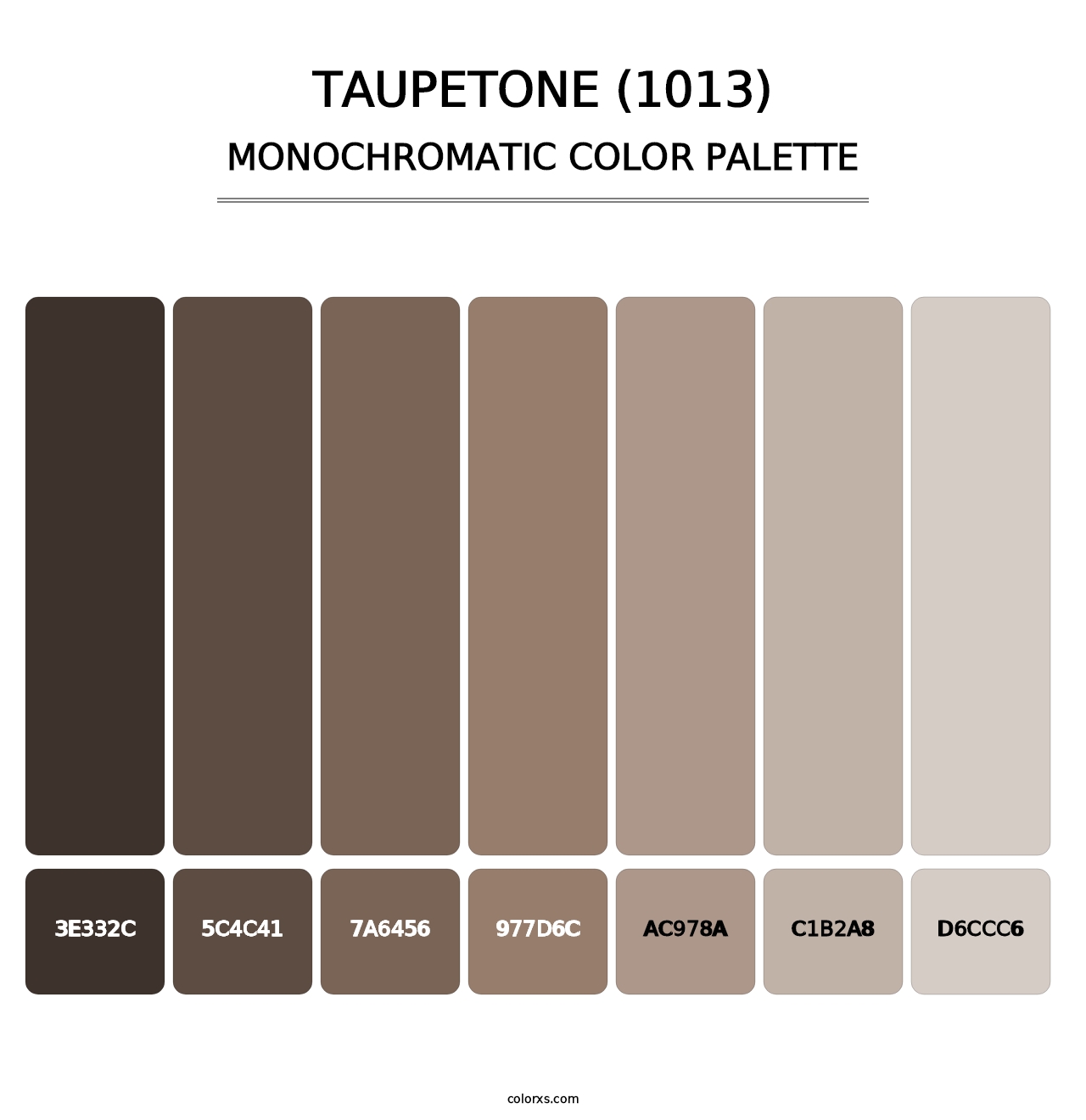 Taupetone (1013) - Monochromatic Color Palette