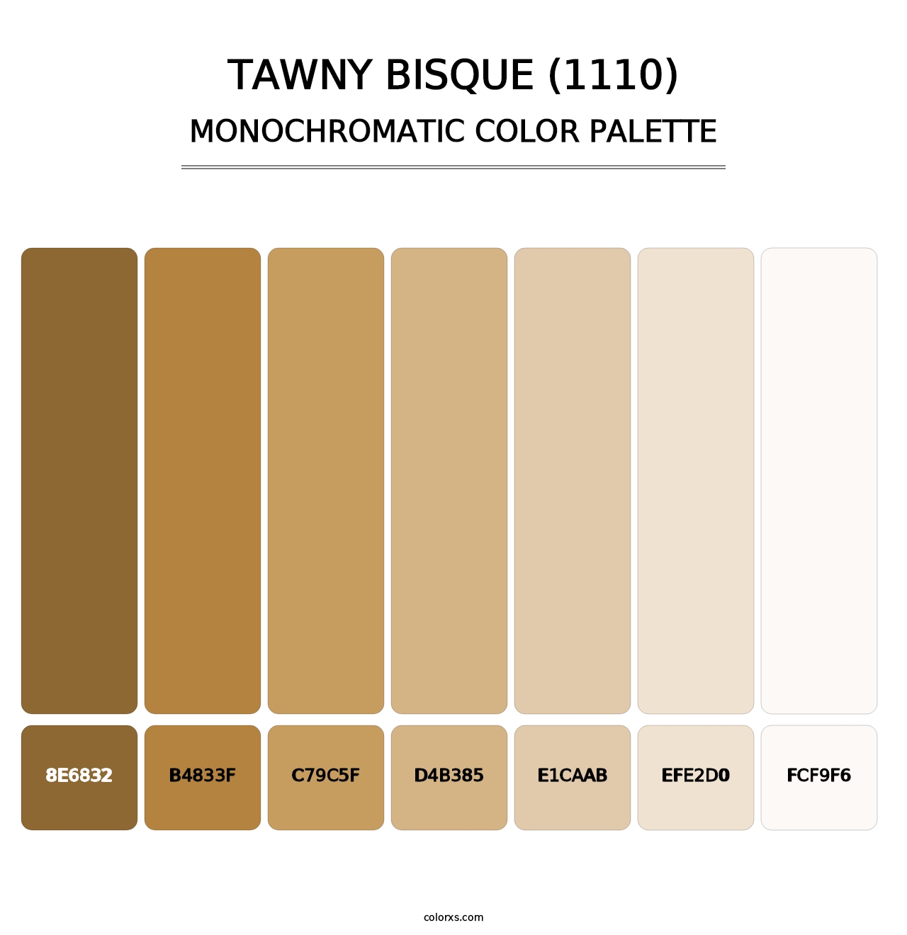 Tawny Bisque (1110) - Monochromatic Color Palette