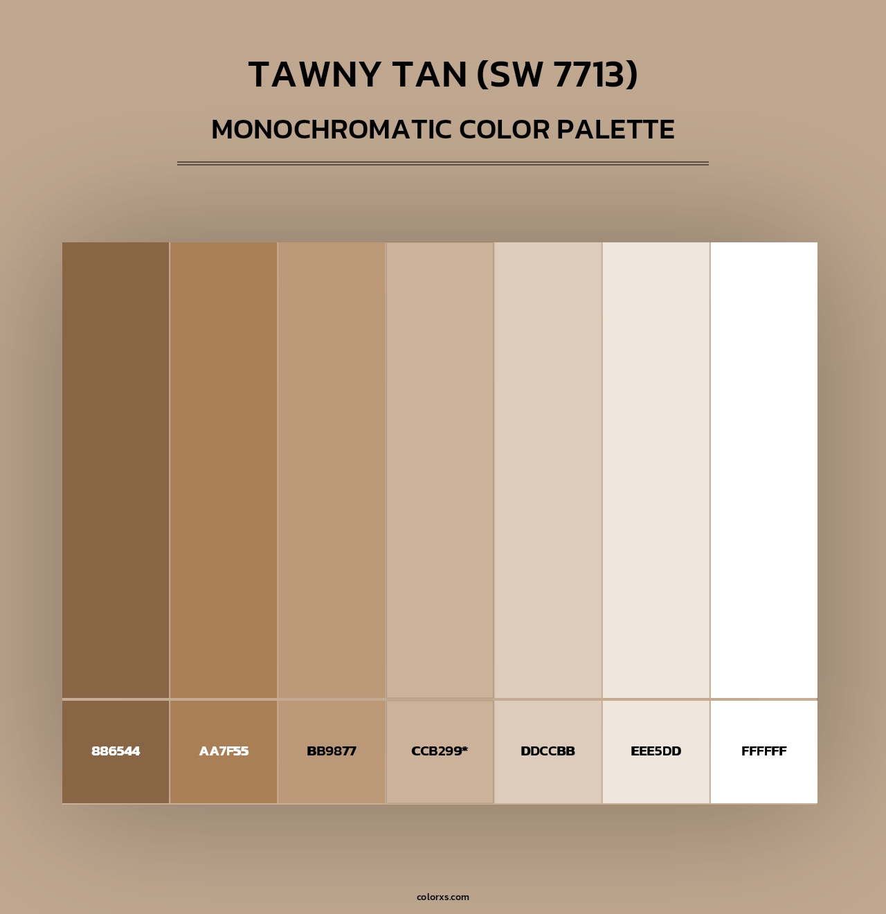 Tawny Tan (SW 7713) - Monochromatic Color Palette