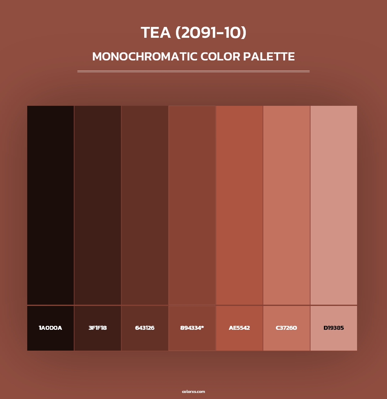 Tea (2091-10) - Monochromatic Color Palette