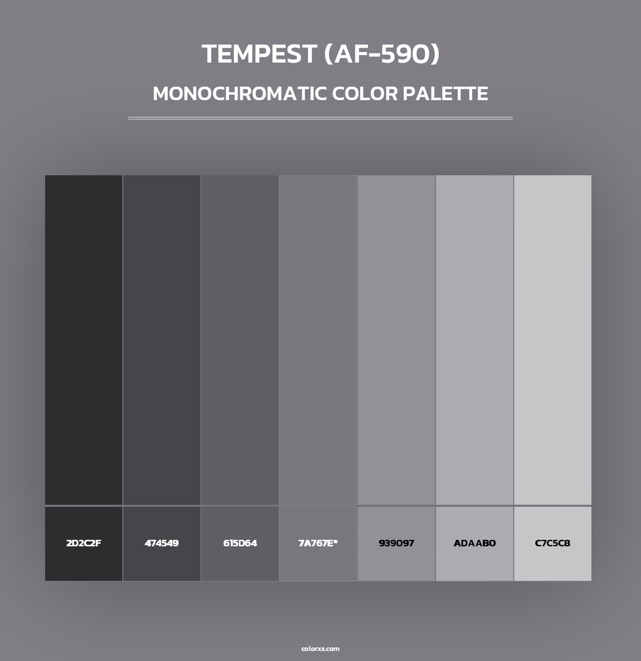 Tempest (AF-590) - Monochromatic Color Palette