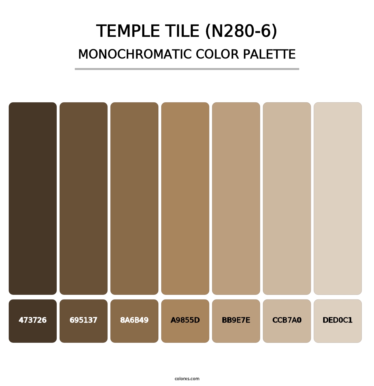 Temple Tile (N280-6) - Monochromatic Color Palette