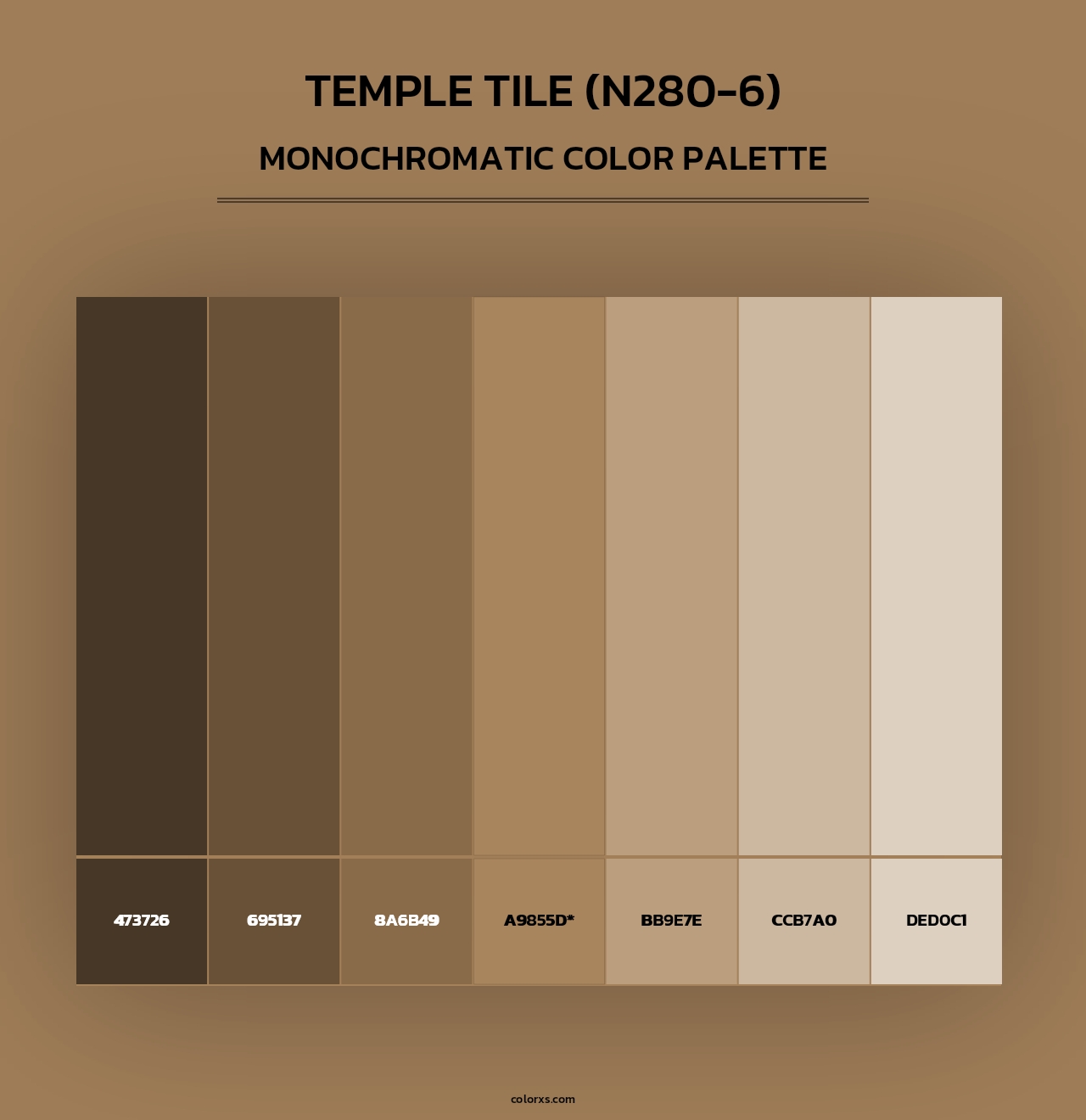 Temple Tile (N280-6) - Monochromatic Color Palette
