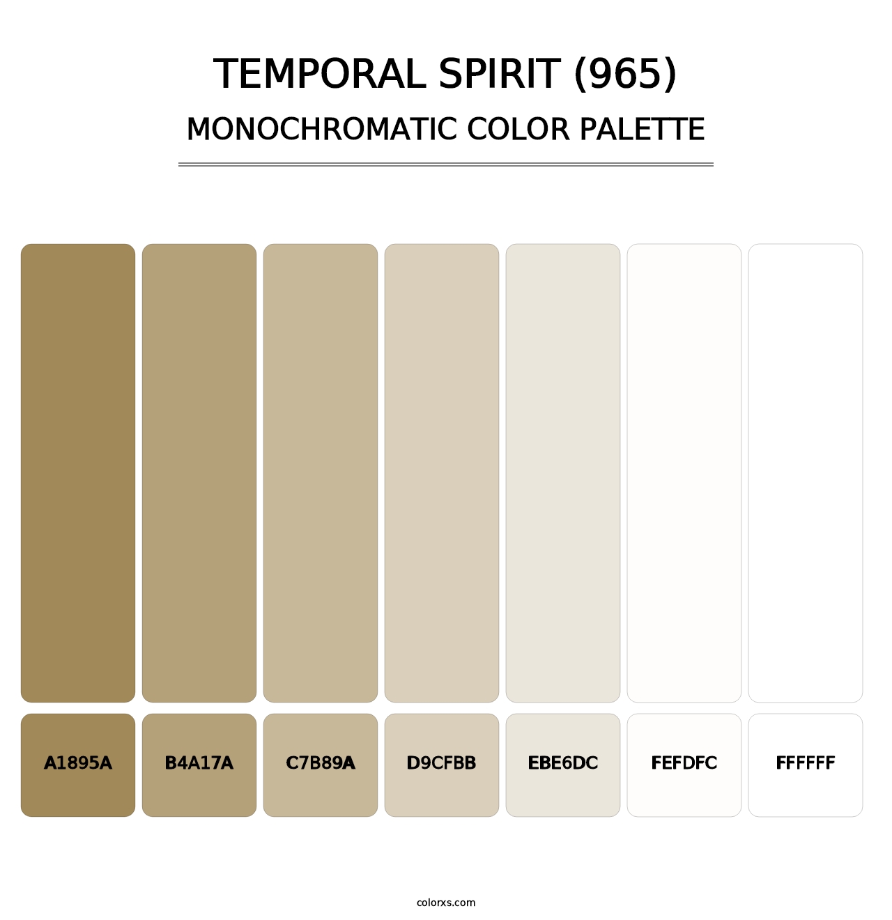 Temporal Spirit (965) - Monochromatic Color Palette