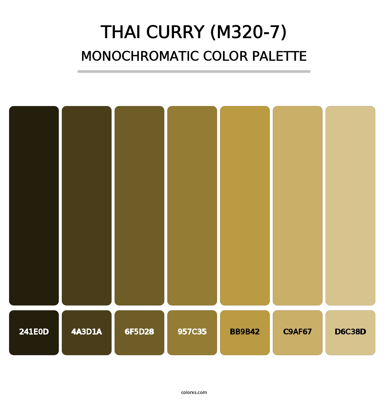 Thai Curry (M320-7) - Monochromatic Color Palette