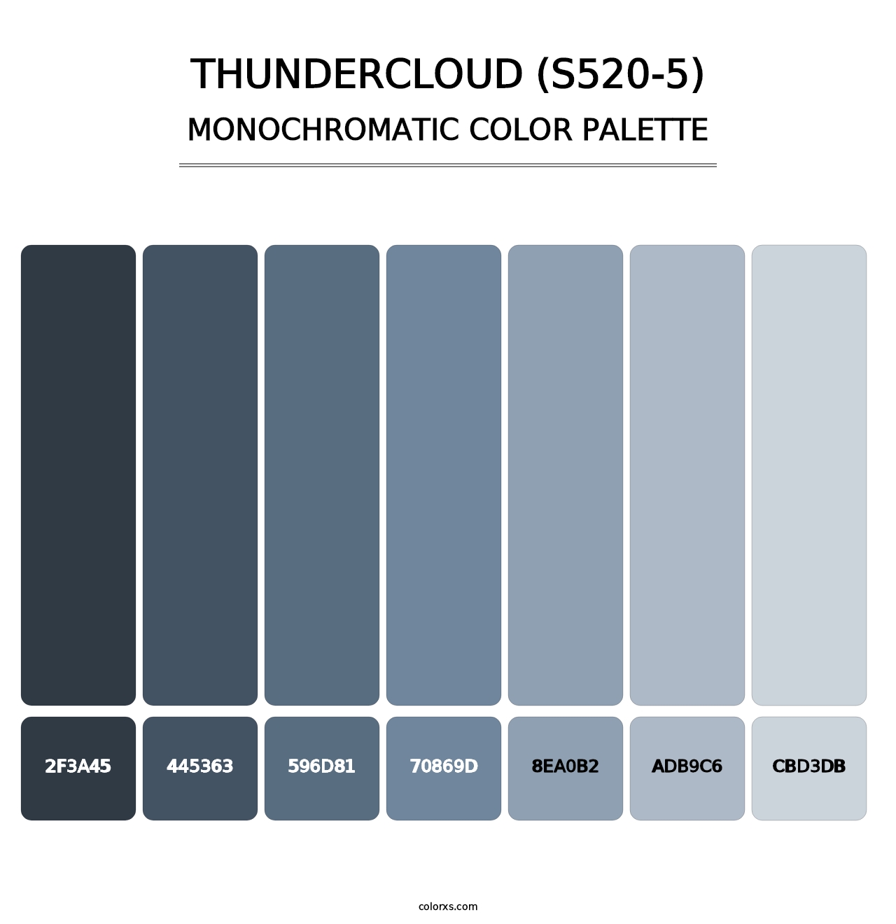 Thundercloud (S520-5) - Monochromatic Color Palette