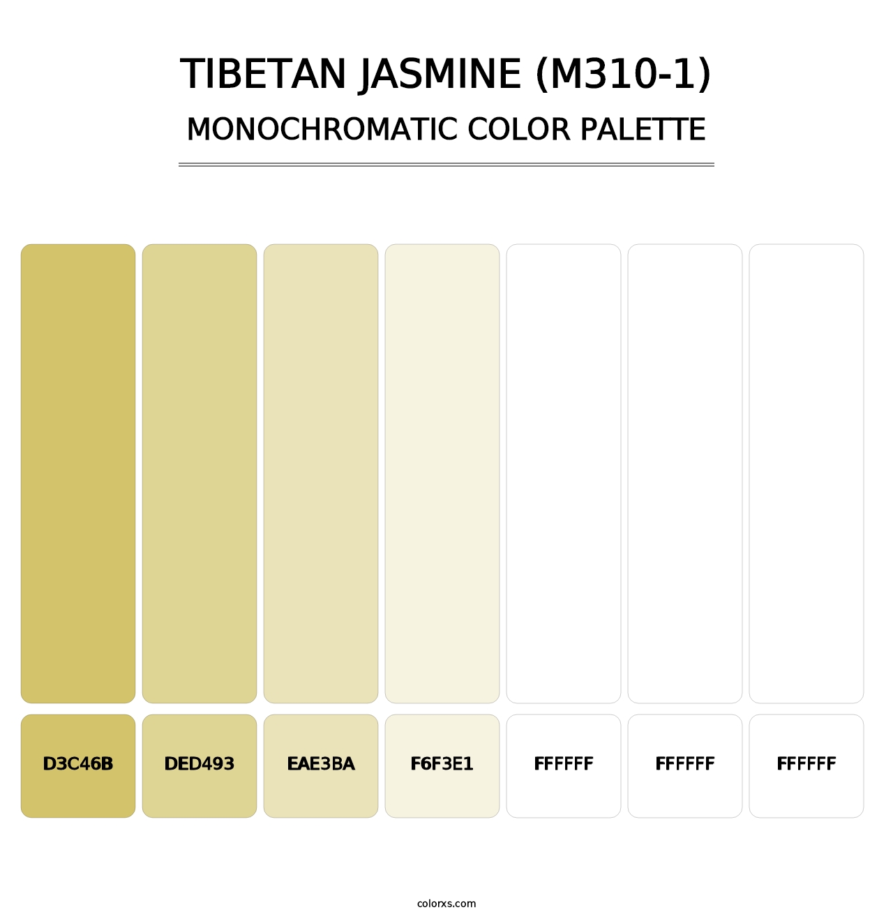 Tibetan Jasmine (M310-1) - Monochromatic Color Palette