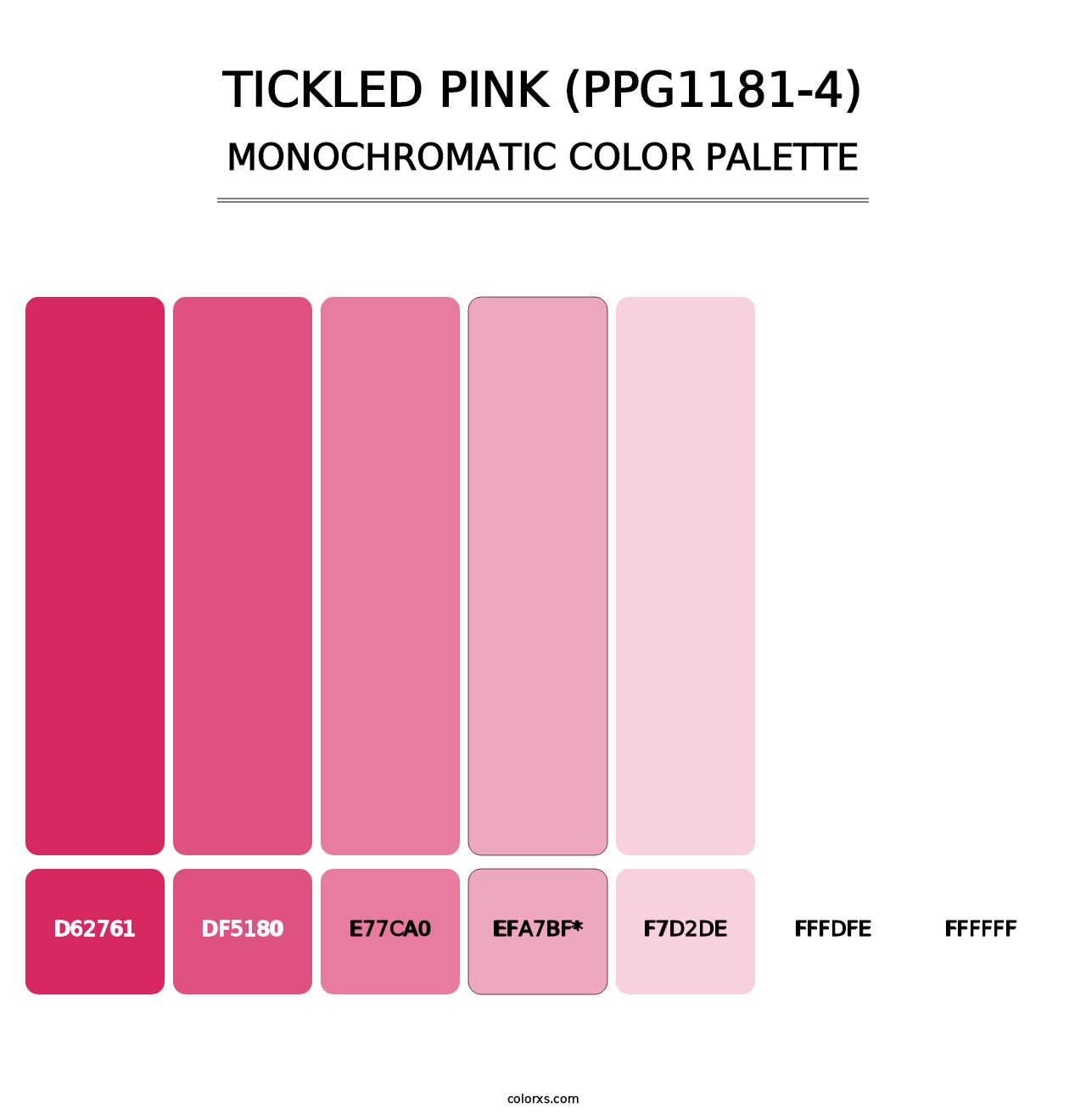 Tickled Pink (PPG1181-4) - Monochromatic Color Palette
